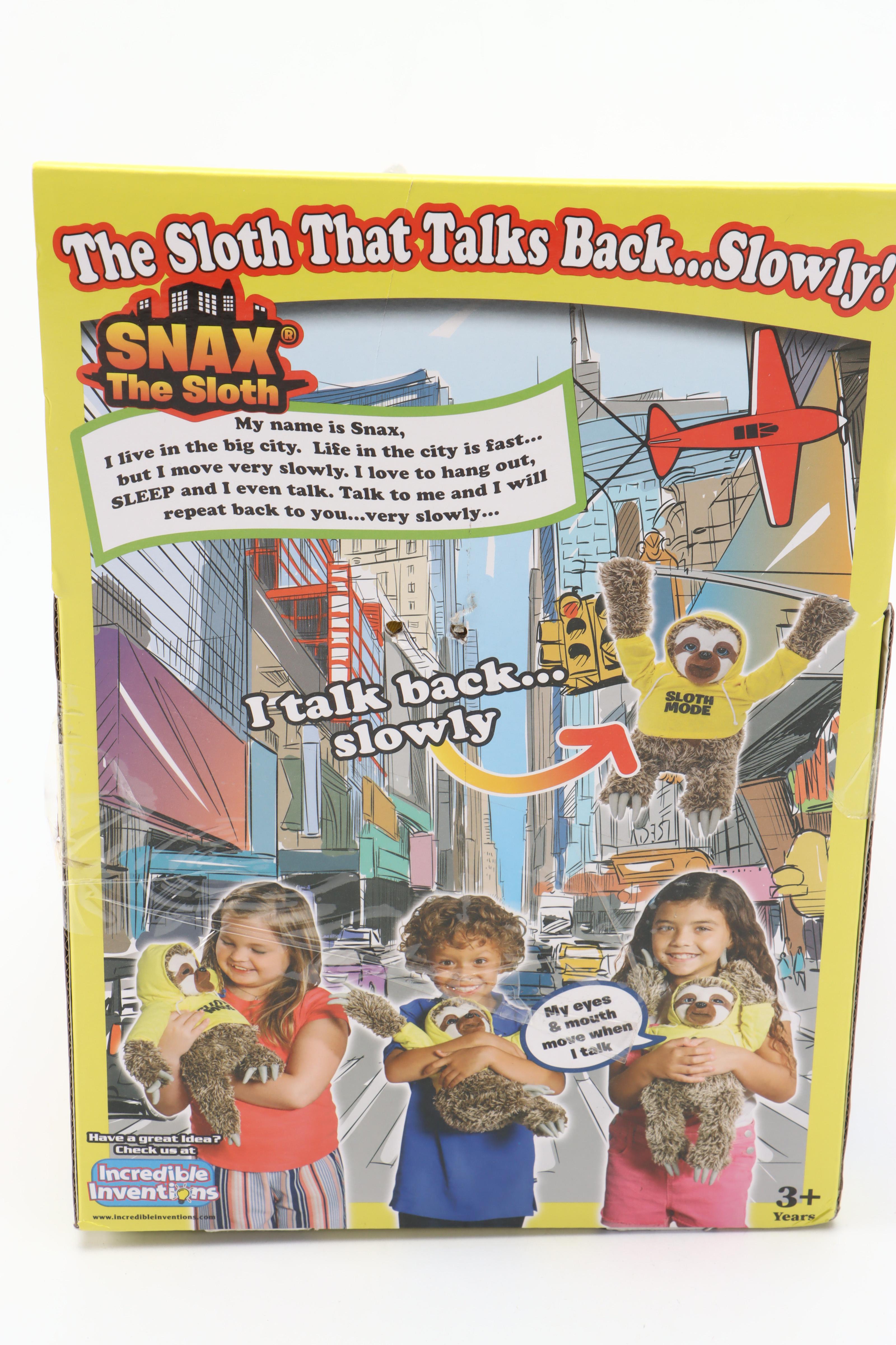 Snax the Sloth and Golden Pup Electronic Plush Toys