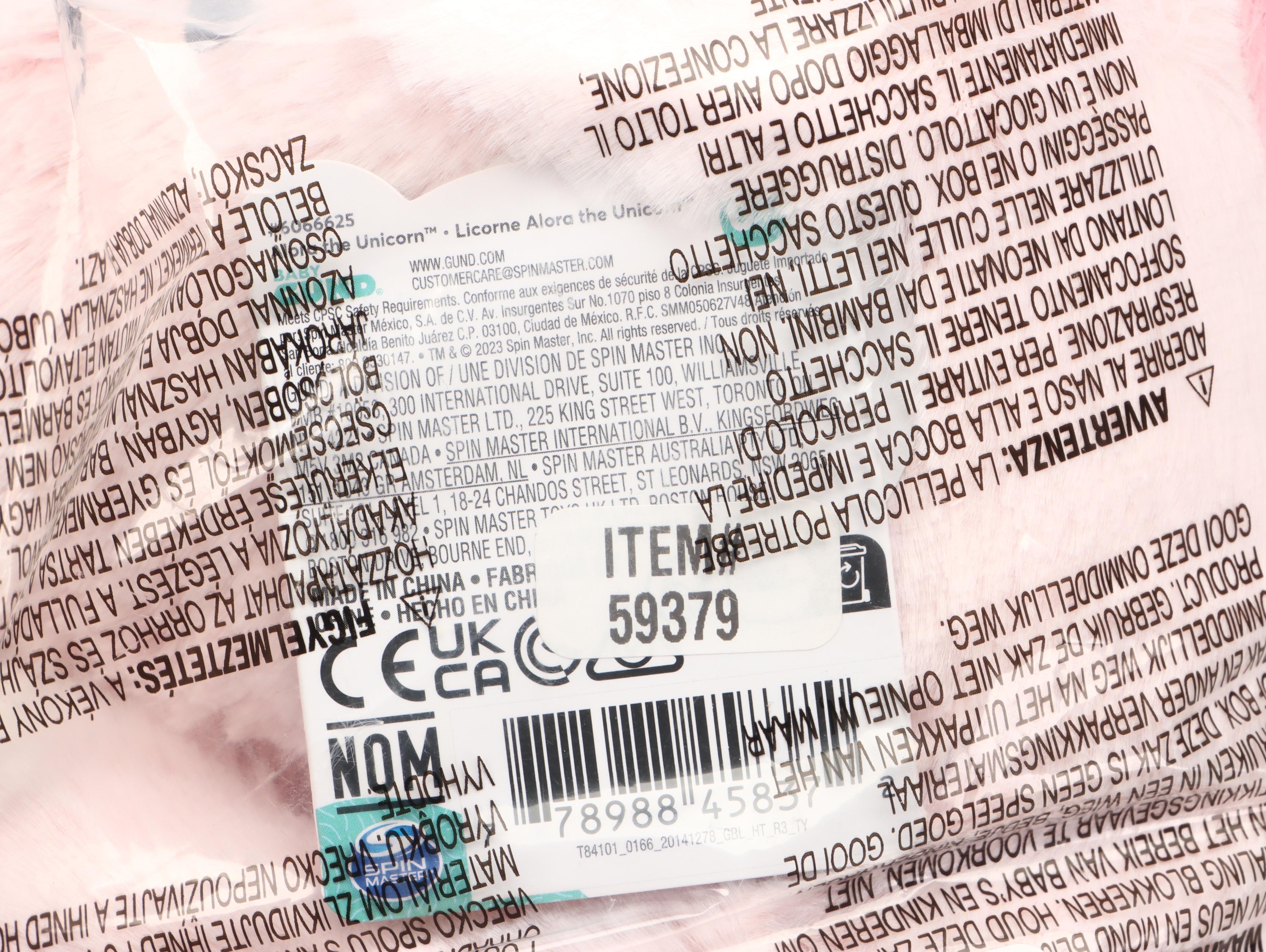 Snax the Sloth with GUND Sleepy Eyes Owl Soother and Alora the Unicorn