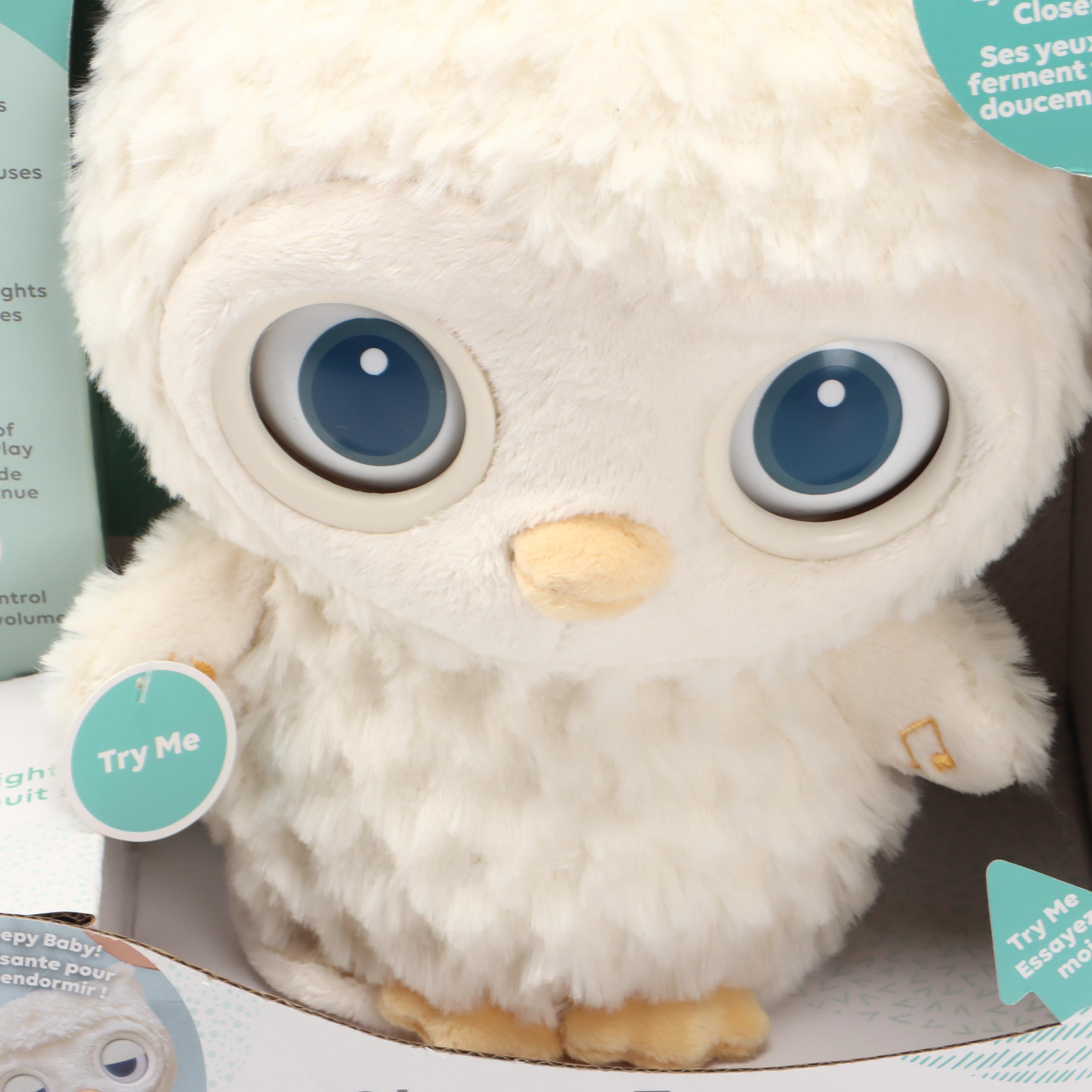 Snax the Sloth with GUND Sleepy Eyes Owl Soother and Alora the Unicorn
