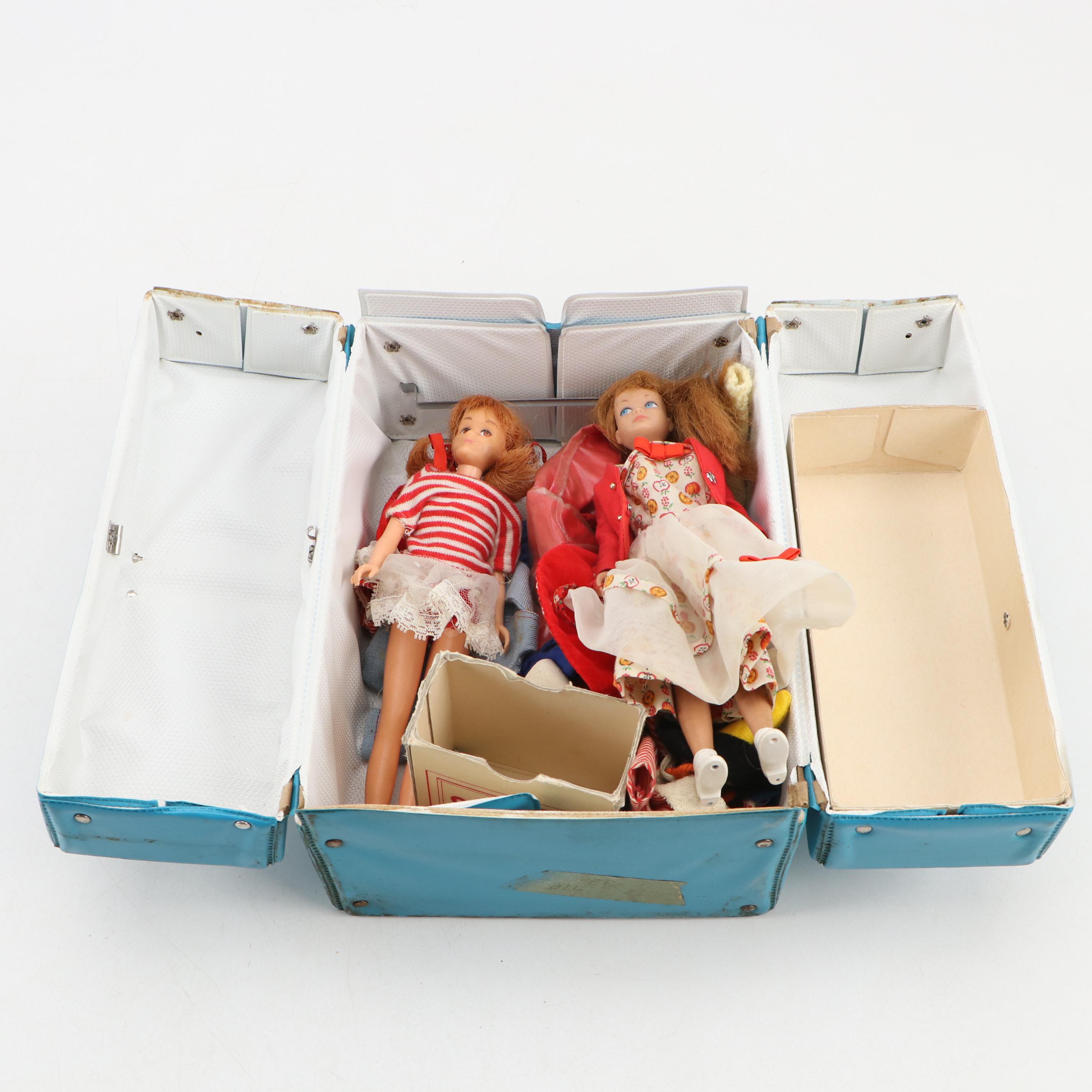 Mattel "Skipper" and "Ken" Carrying Cases, Dolls, Clothing and Accessories, 1963