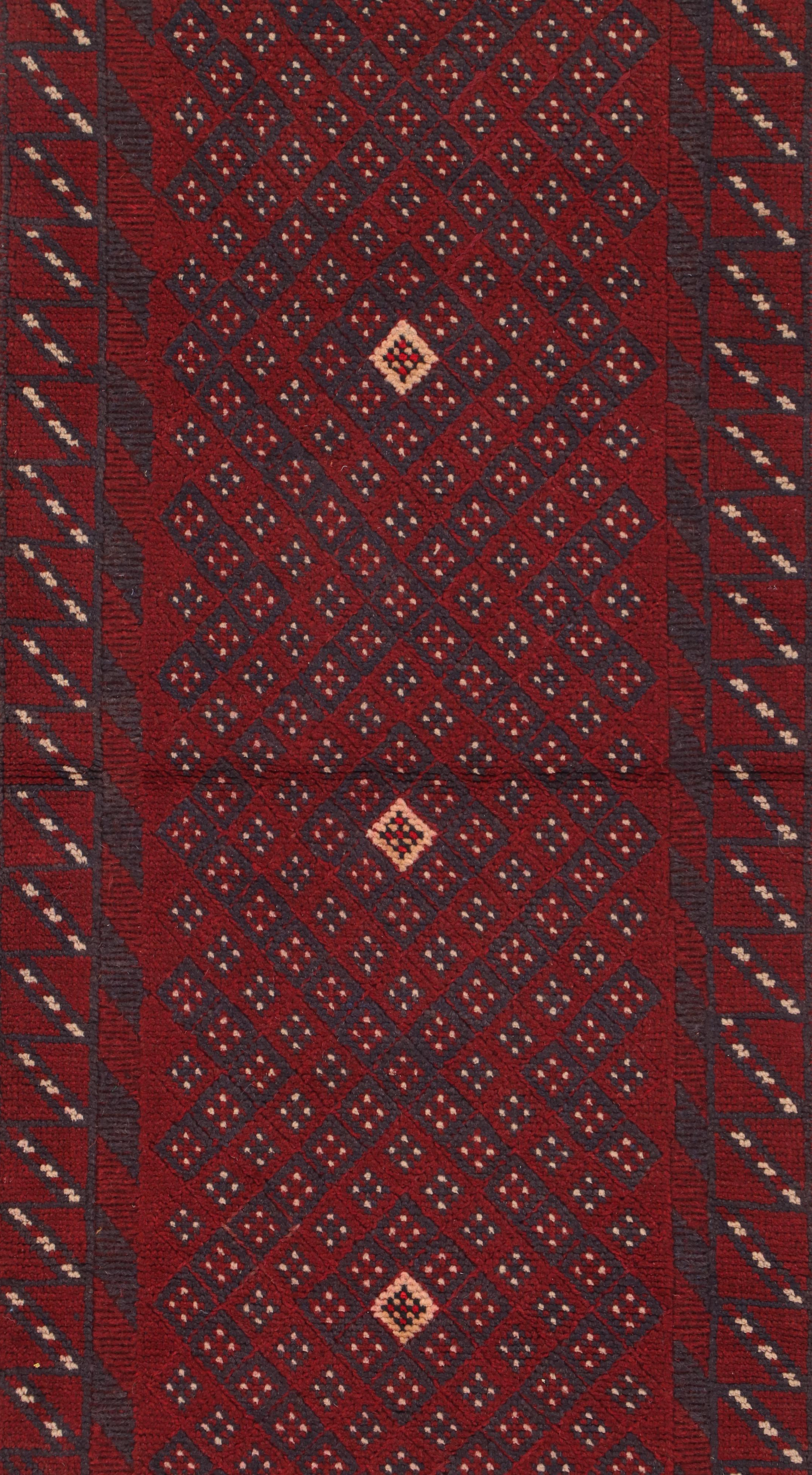 2'4 x 11'8 Handwoven Afghan Mashwani Carpet Runner