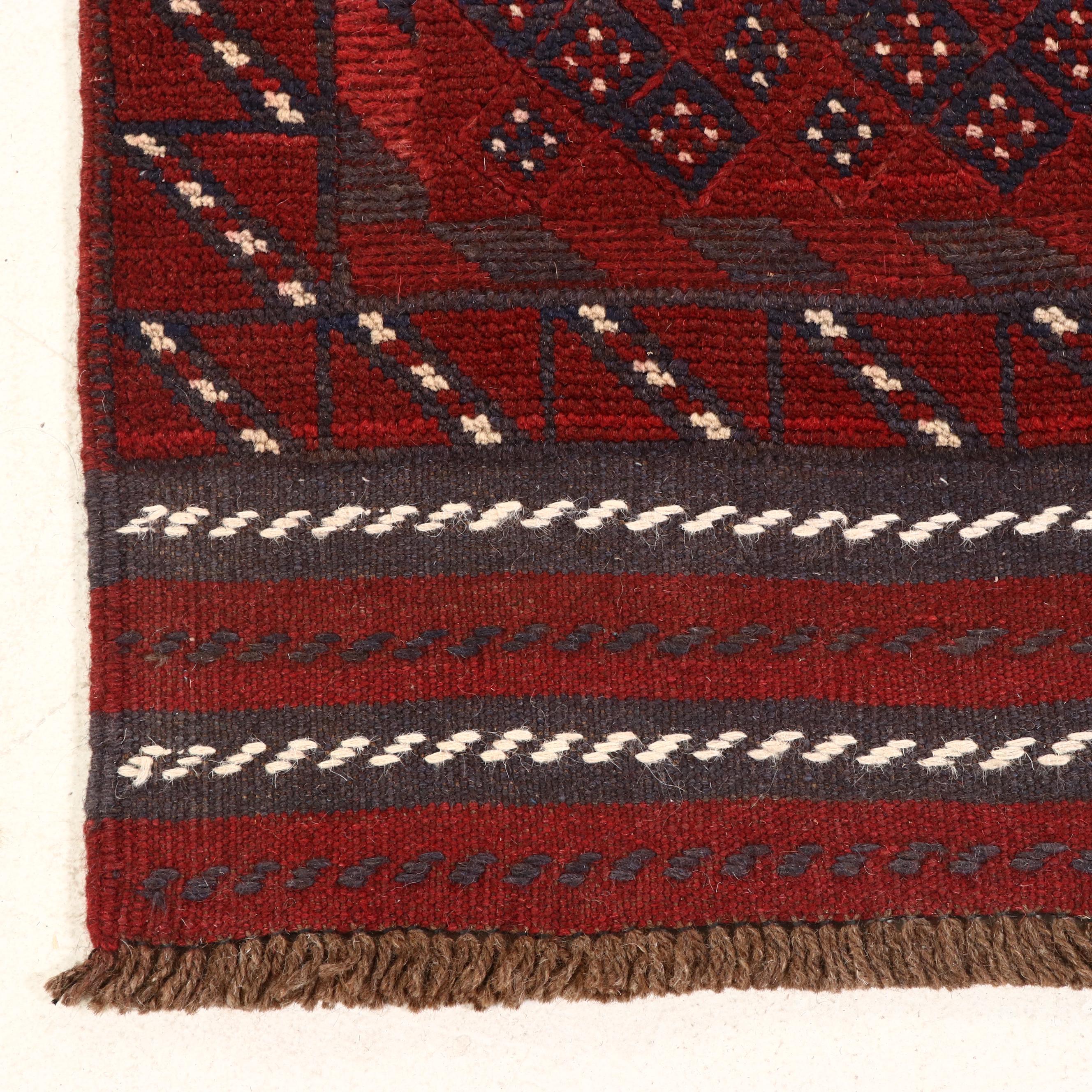 2'4 x 11'8 Handwoven Afghan Mashwani Carpet Runner