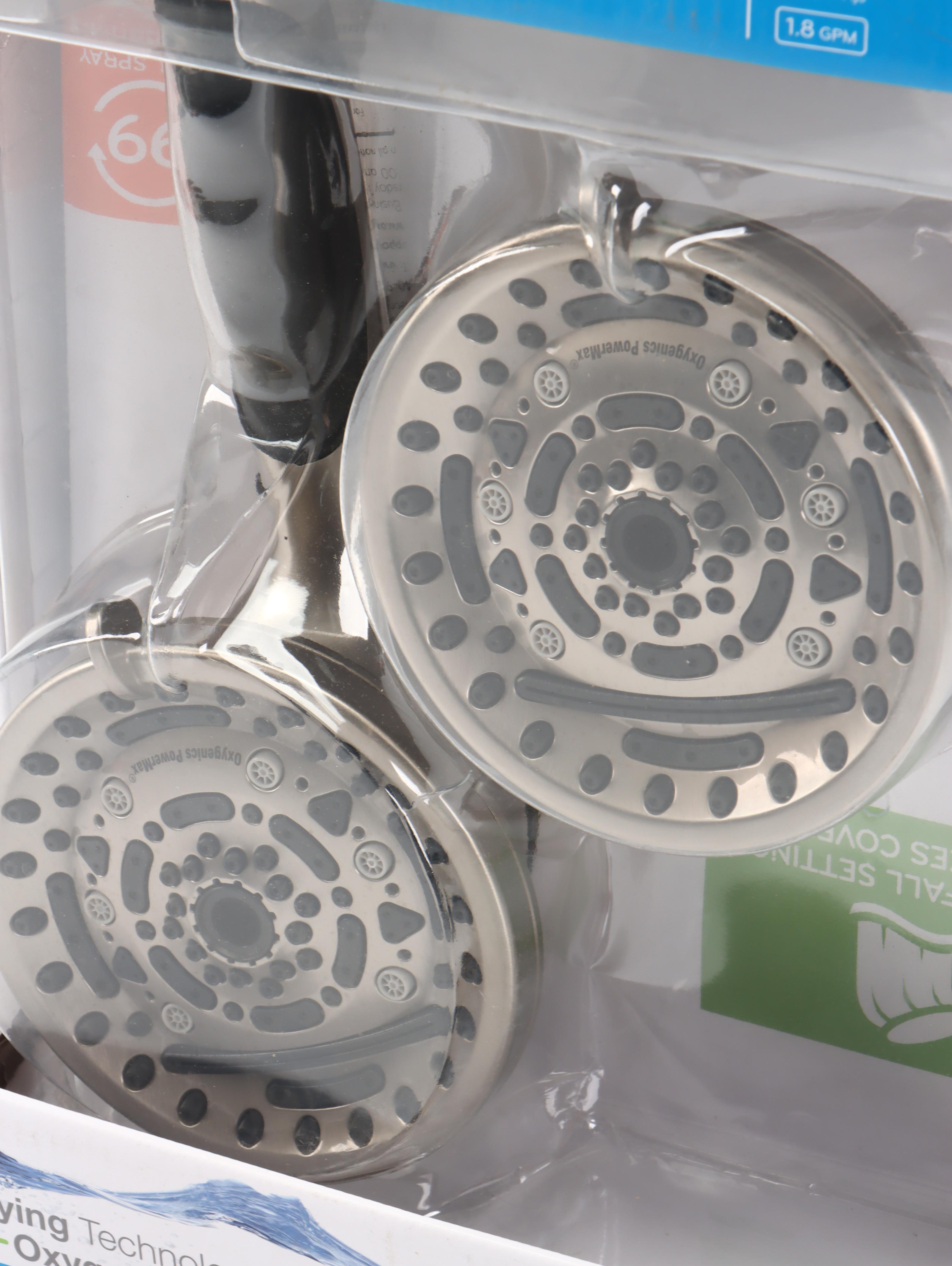 Oxygenics Dual Showerhead with Zippi Sweeper Pro