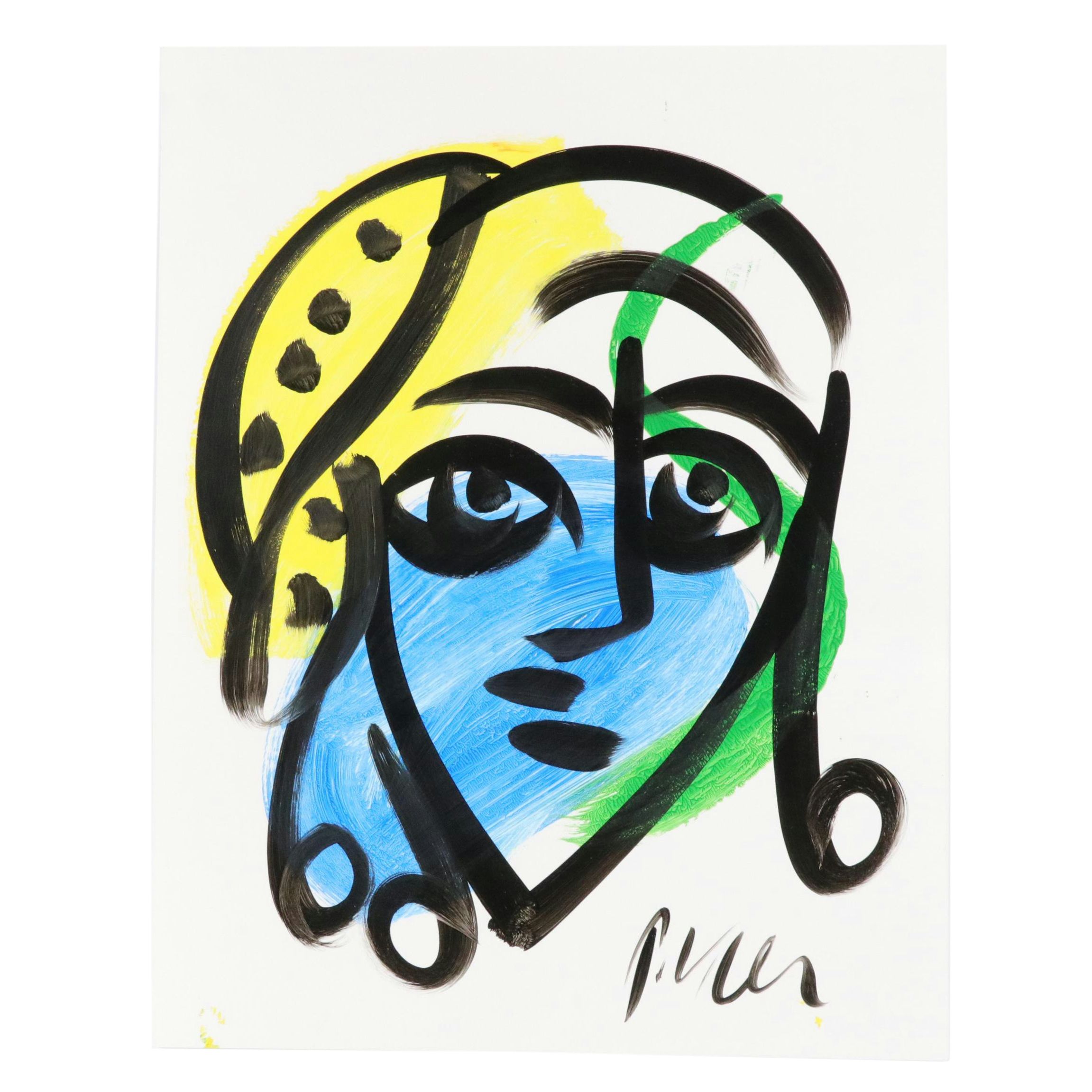 Peter Keil Abstract Acrylic Portrait