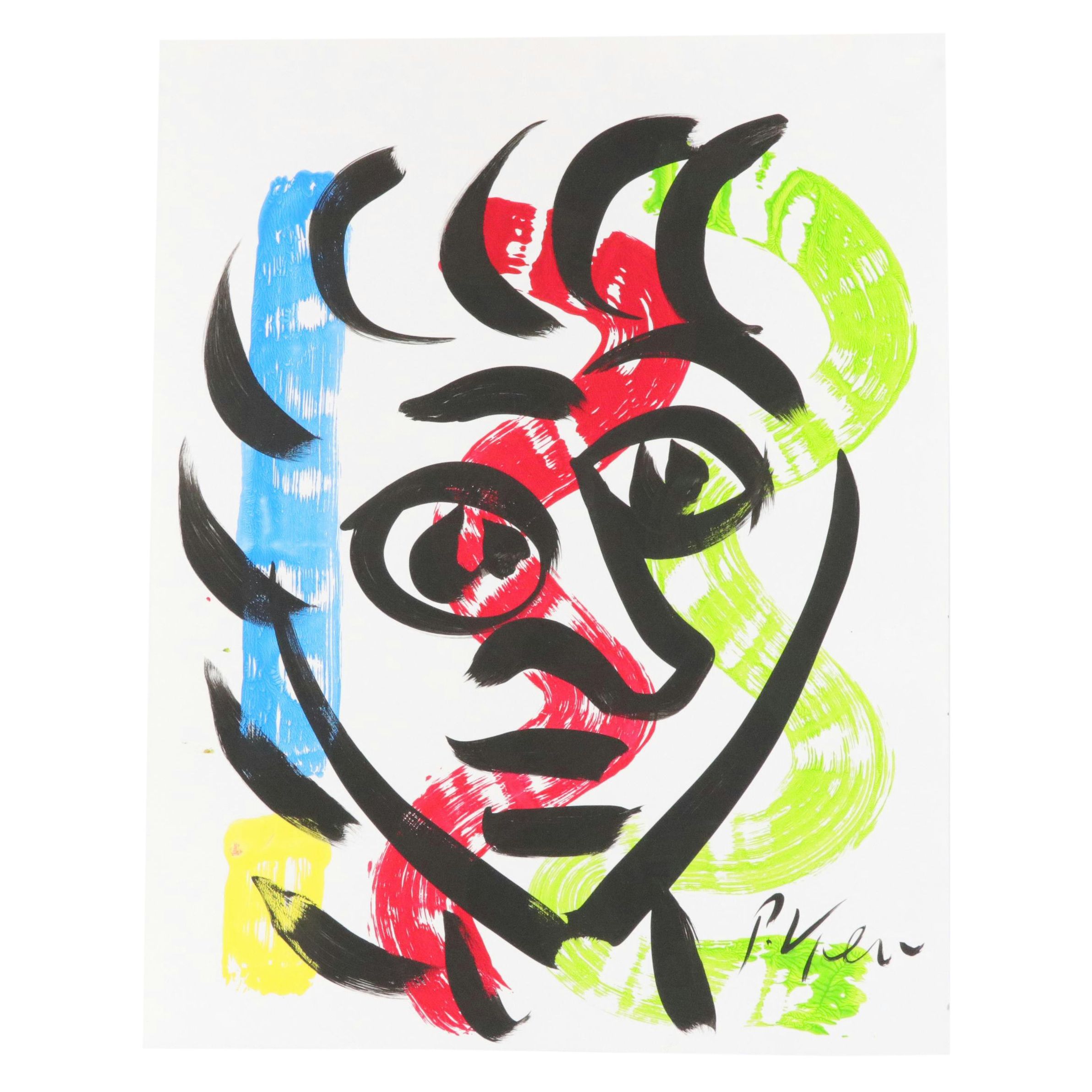 Peter Keil Abstract Acrylic Portrait
