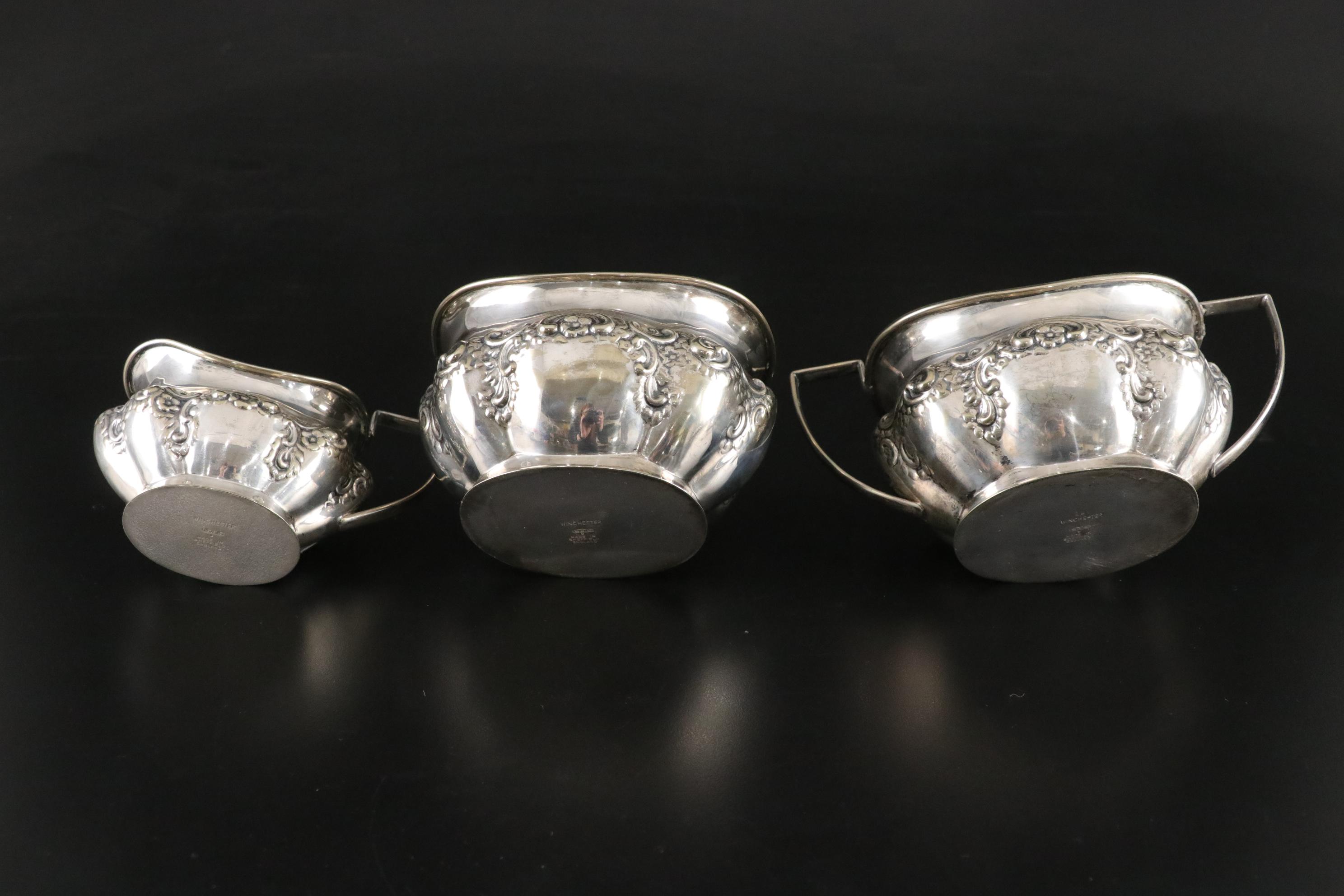 Winchester Silver Plate Coffee and Tea Service Made In Sheffield England