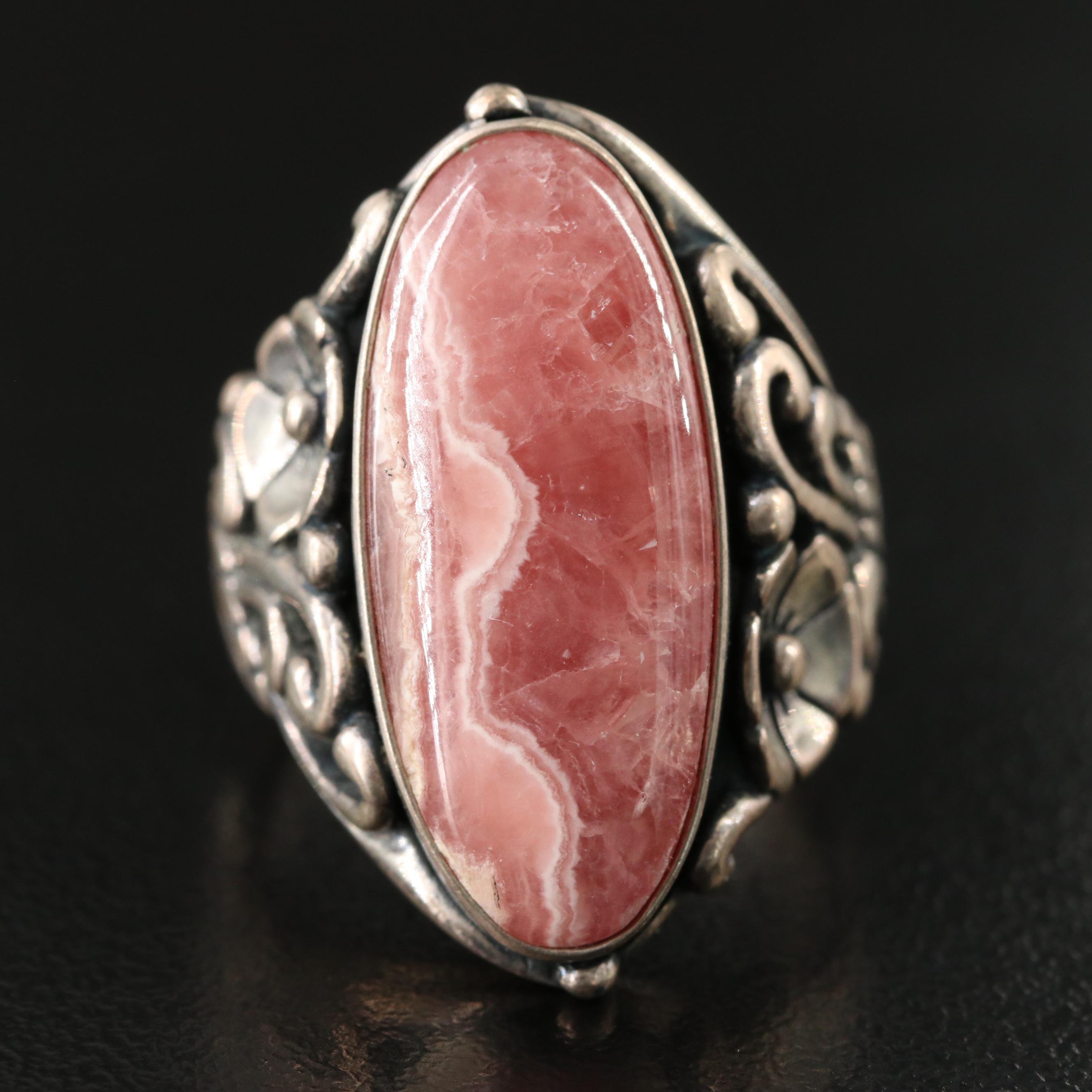 Relios Sterling Rhodochrosite Ring