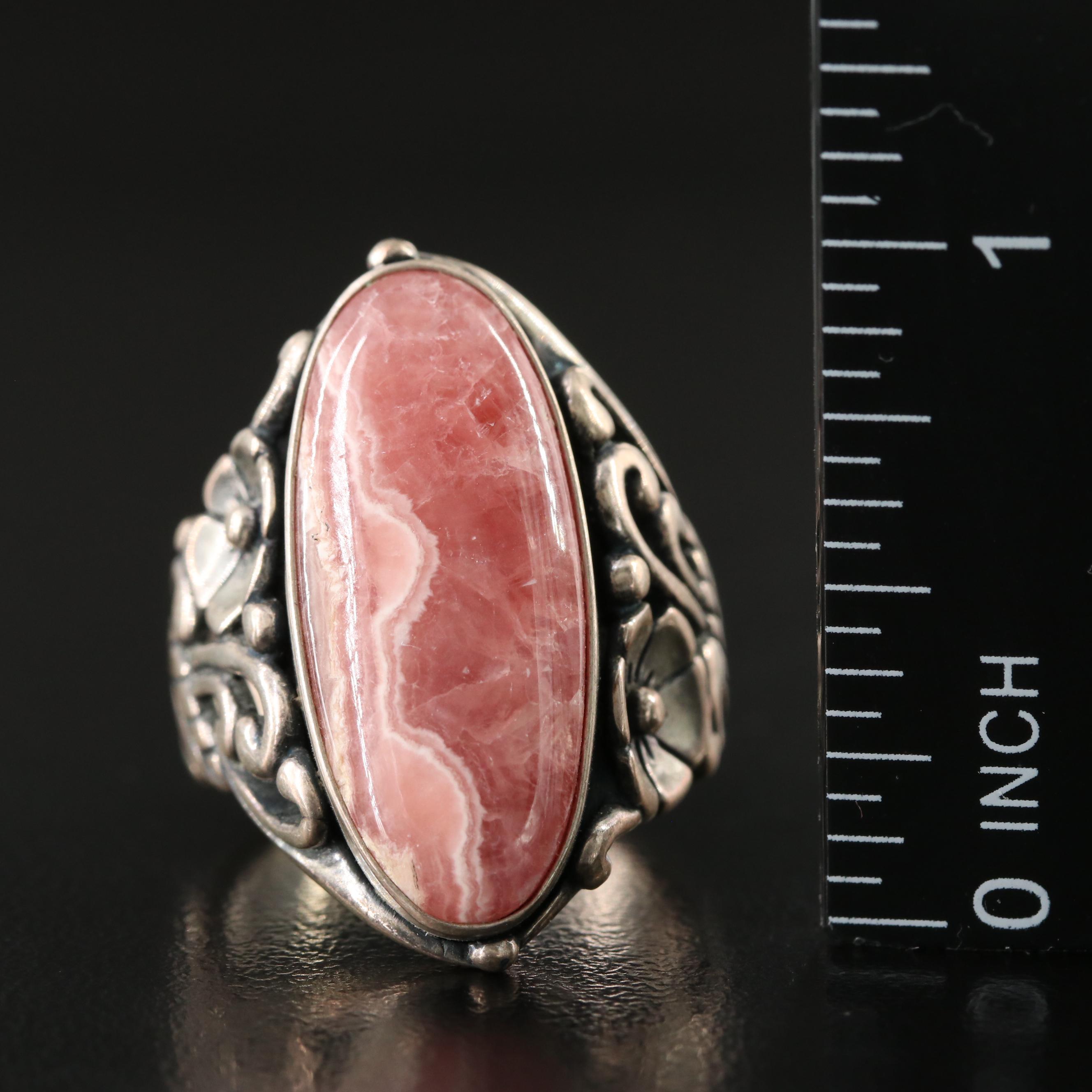 Relios Sterling Rhodochrosite Ring