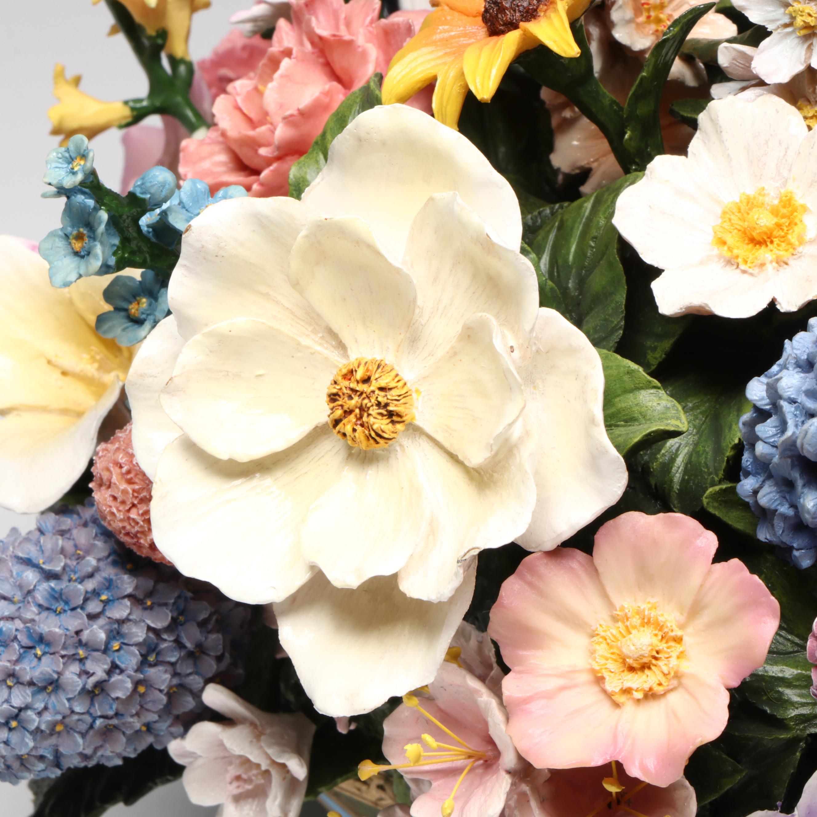 Thomas Kinkade Resin "50 States Flower Bouquet" with Porcelain Vase, 2005