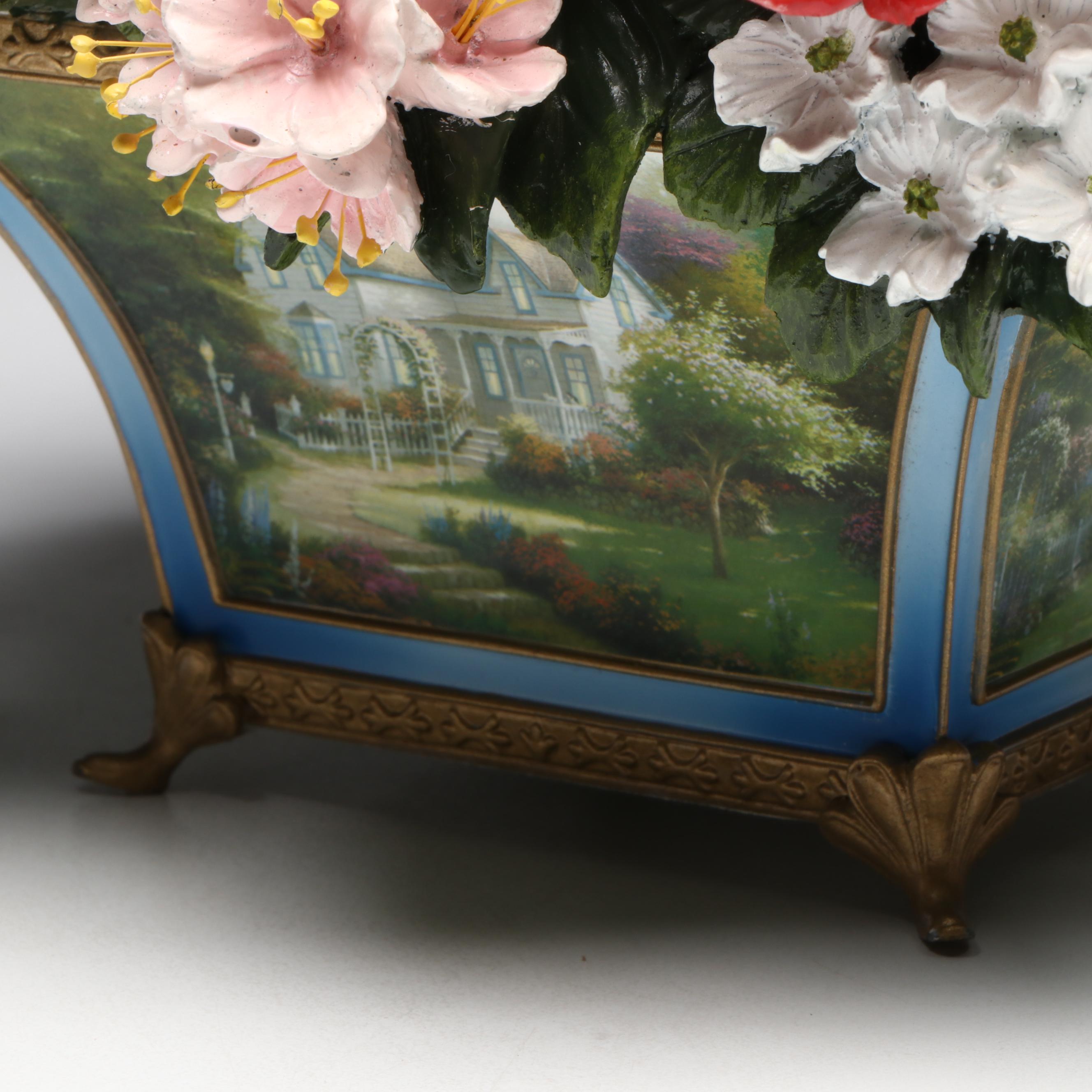 Thomas Kinkade Resin "50 States Flower Bouquet" with Porcelain Vase, 2005