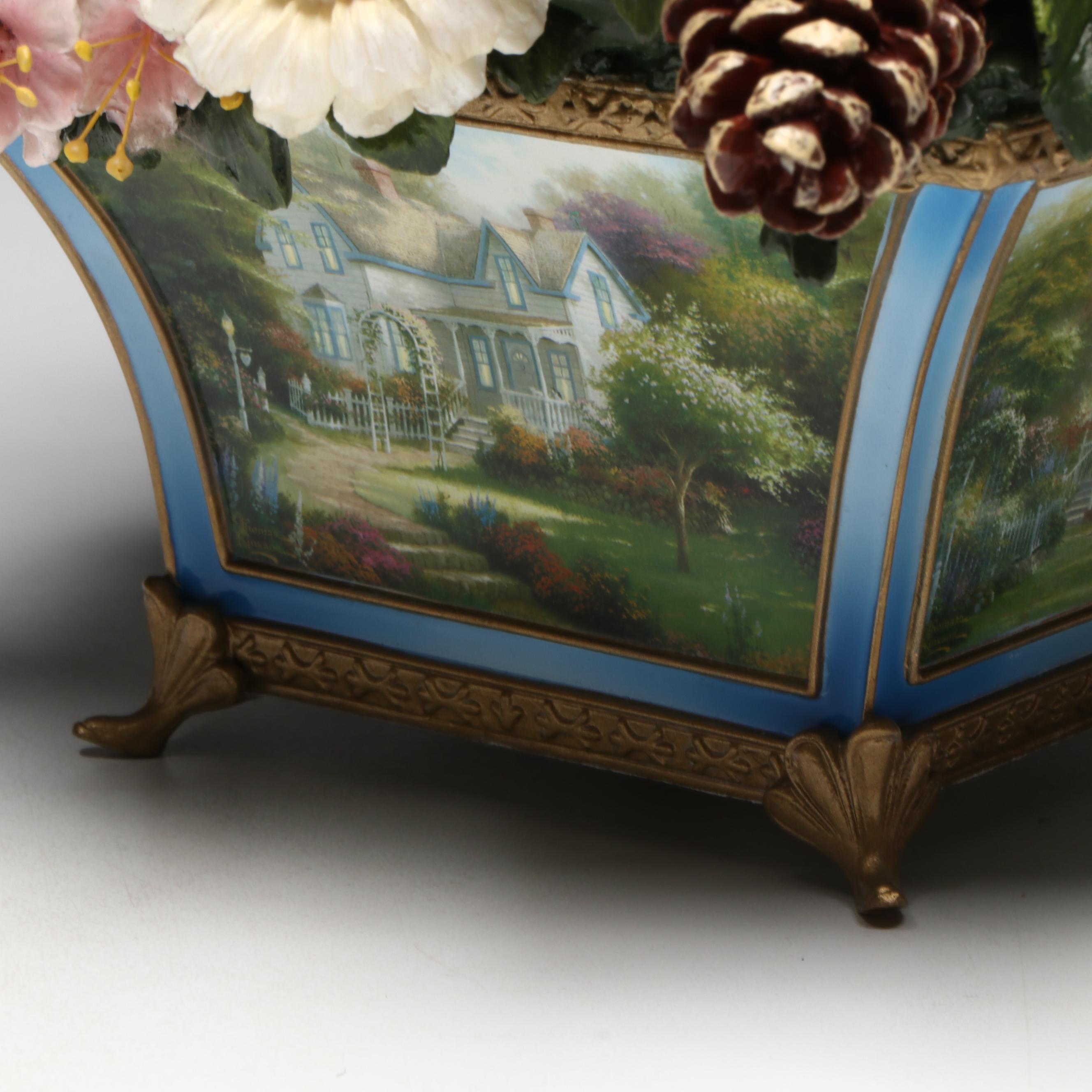 Thomas Kinkade Resin "50 States Flower Bouquet" with Porcelain Vase, 2005