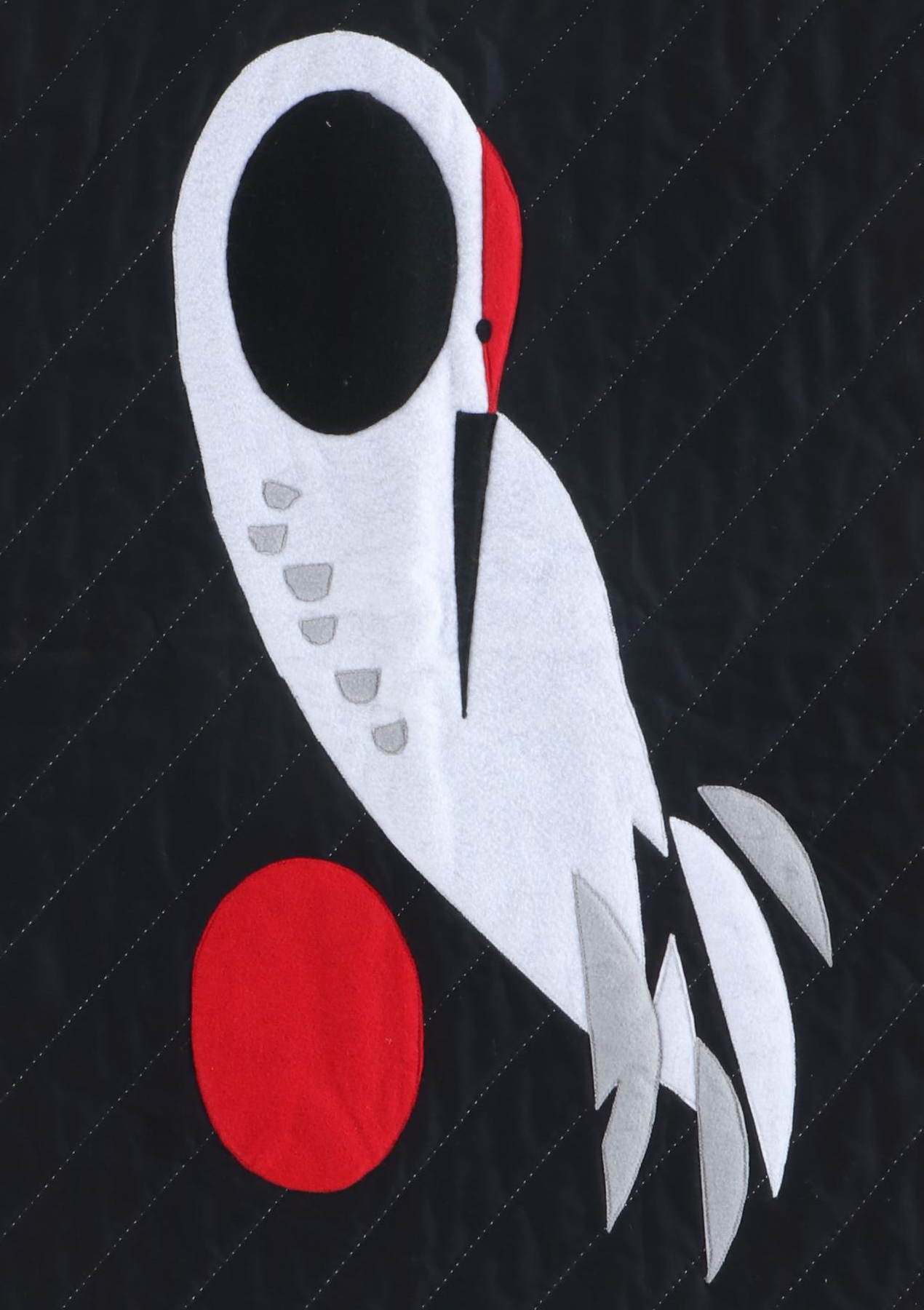 Cacilda Meier Handmade Artisan Hanging Quilt "Sandhill Crane," 2015