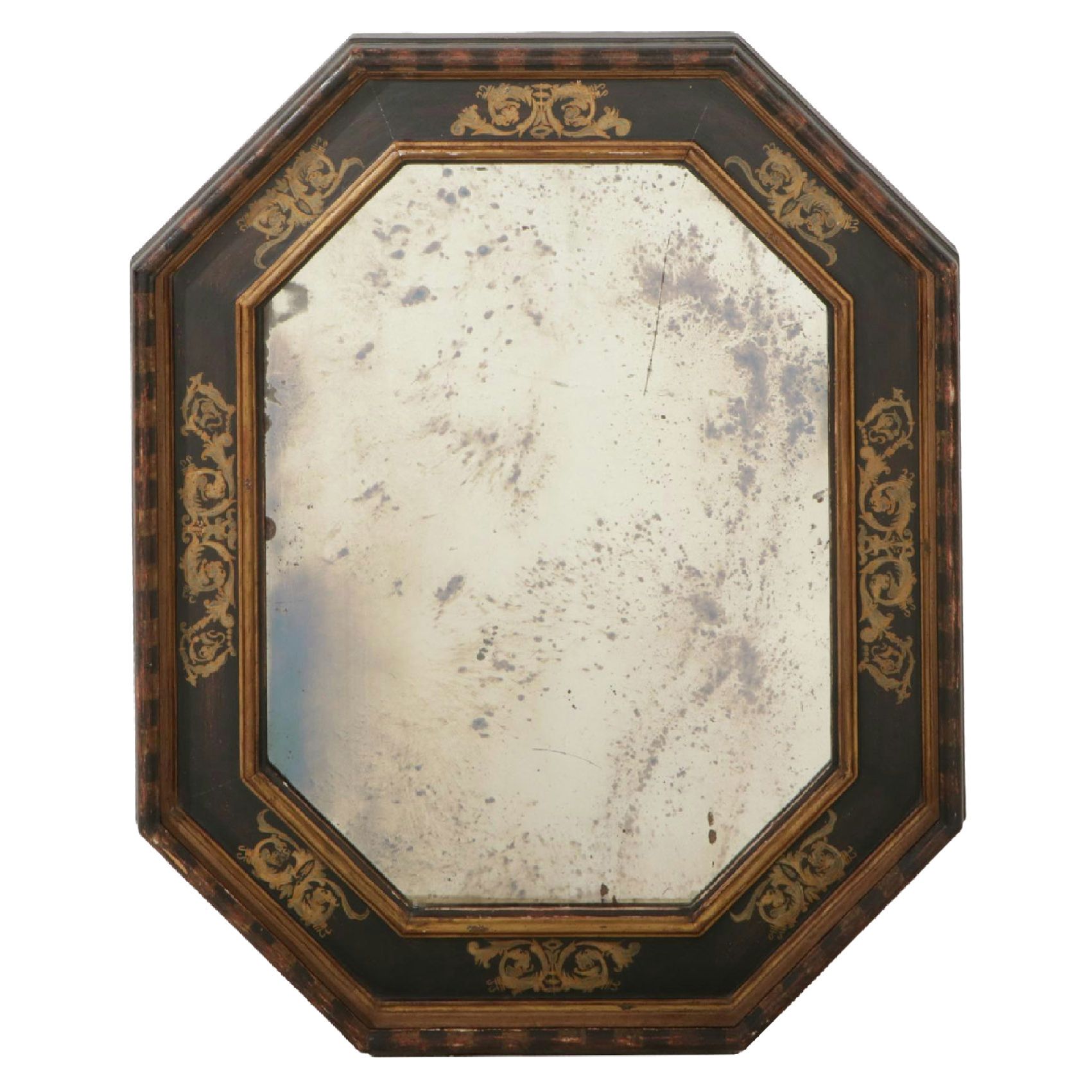 Chapman Spanish Baroque Octagonal Wall Mirror, Late 20th Century