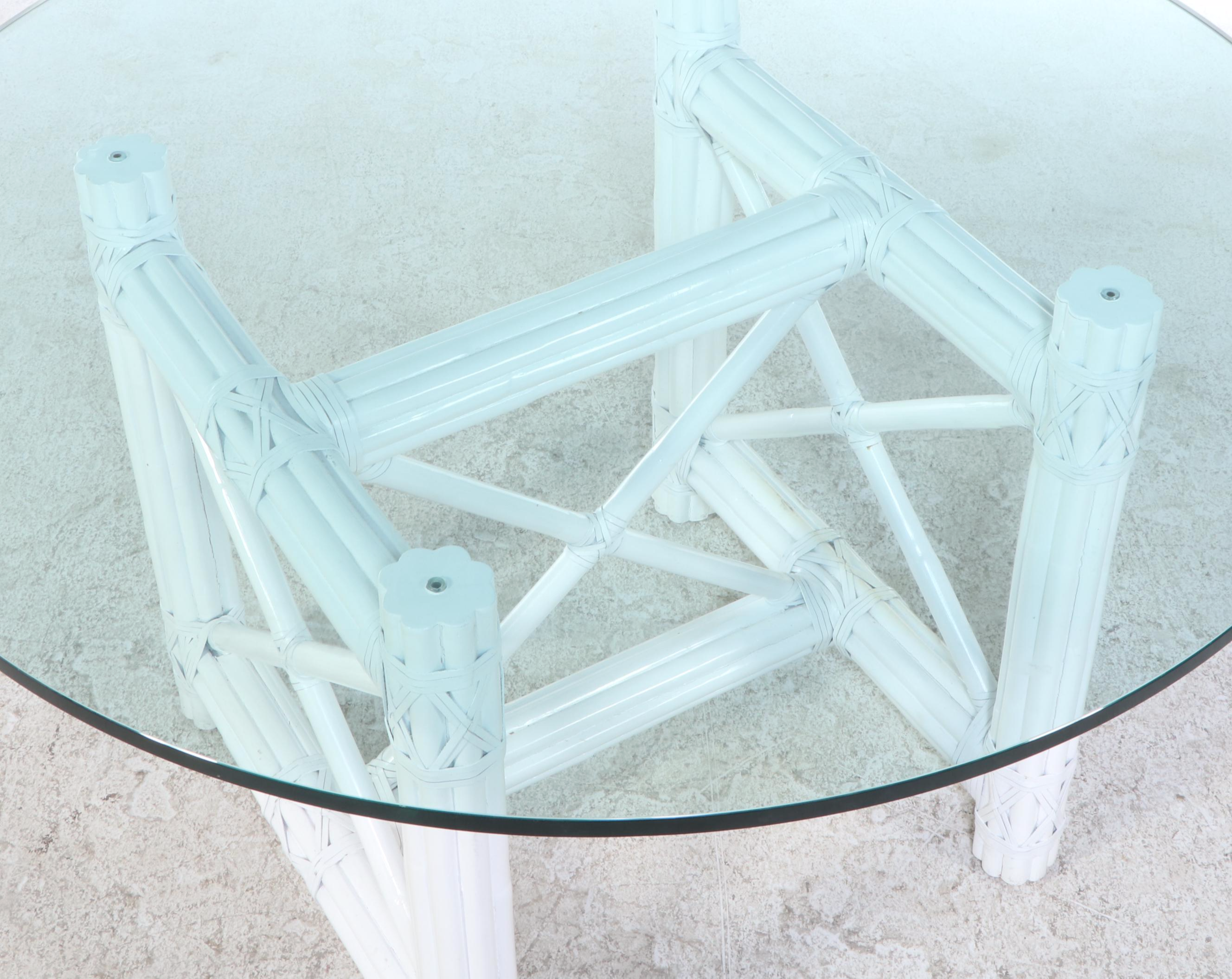 David Francis Chinese Chippendale Style Aluminun Patio Dining Set