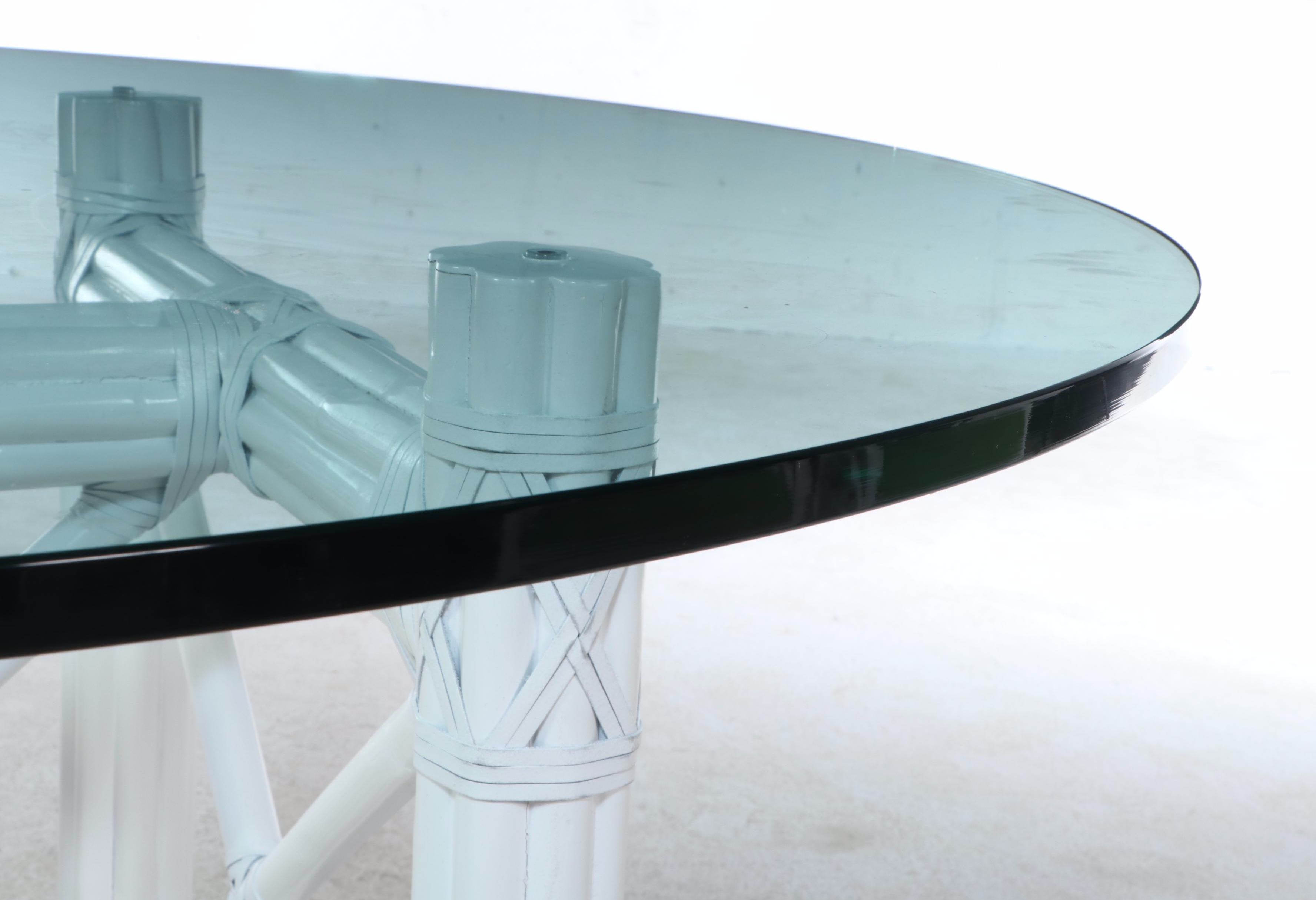 David Francis Chinese Chippendale Style Aluminun Patio Dining Set