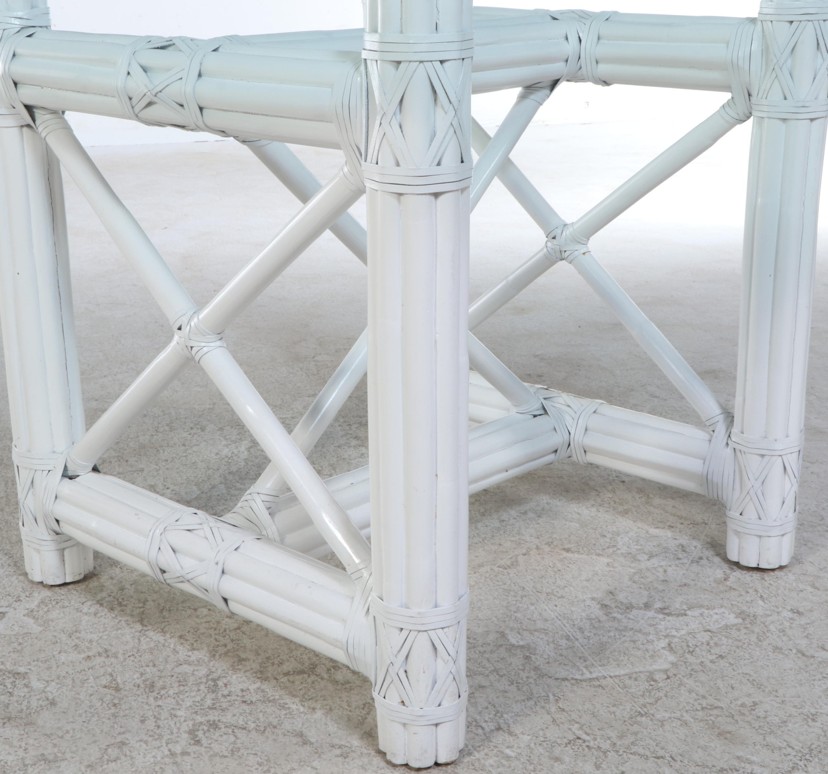 David Francis Chinese Chippendale Style Aluminun Patio Dining Set