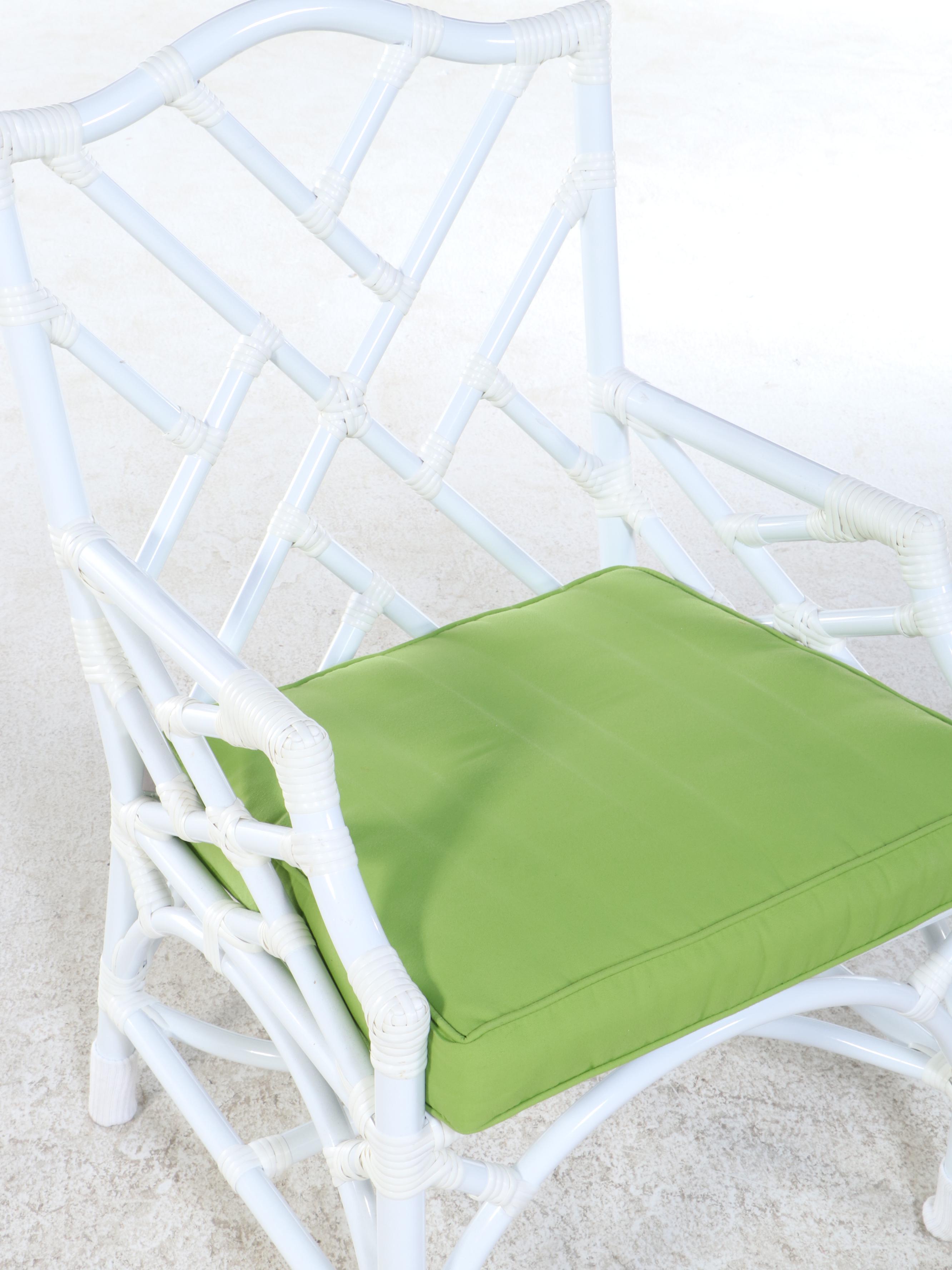 David Francis Chinese Chippendale Style Aluminun Patio Dining Set