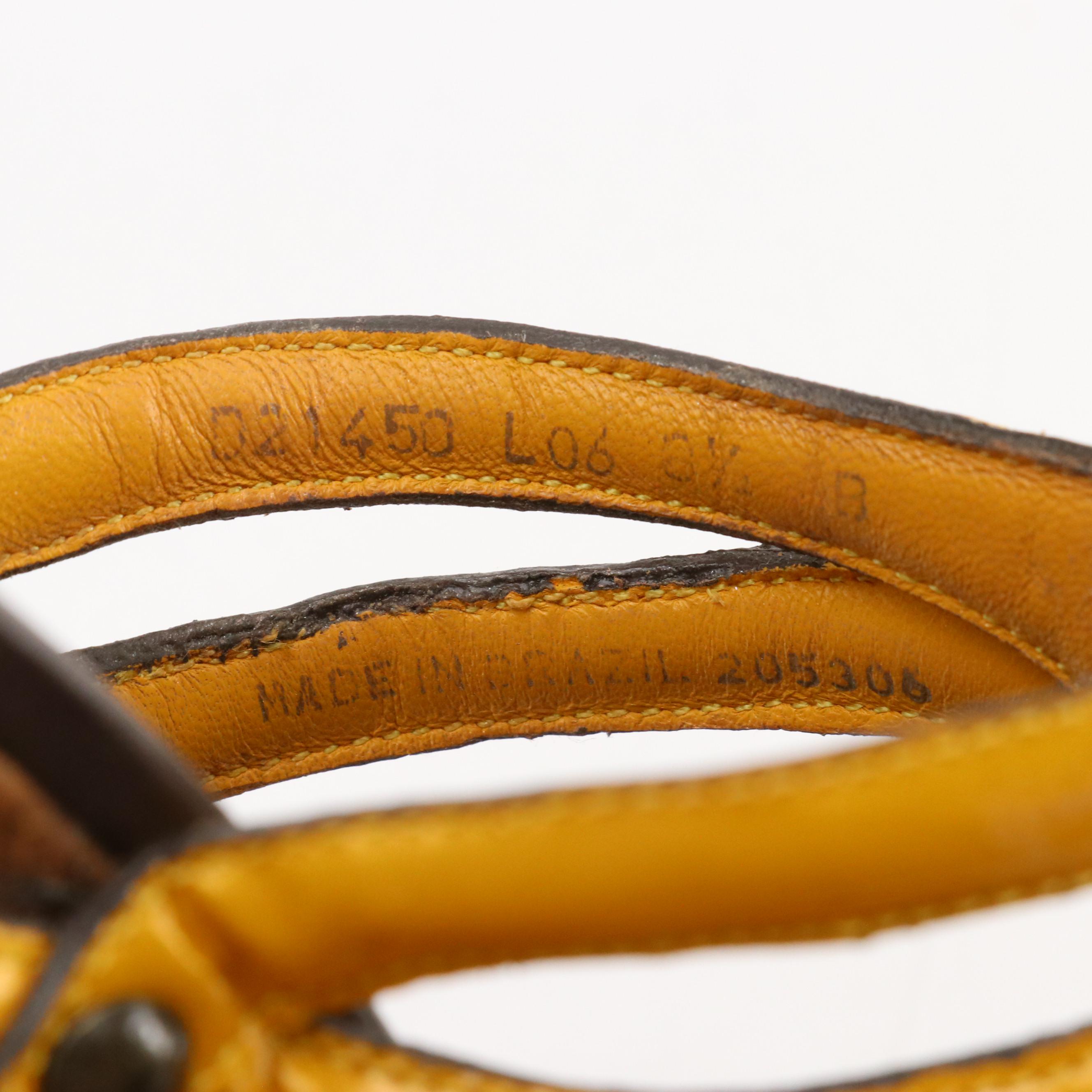 Cole Haan Salma Cork Wedged Mules in Yellow Leather with Box