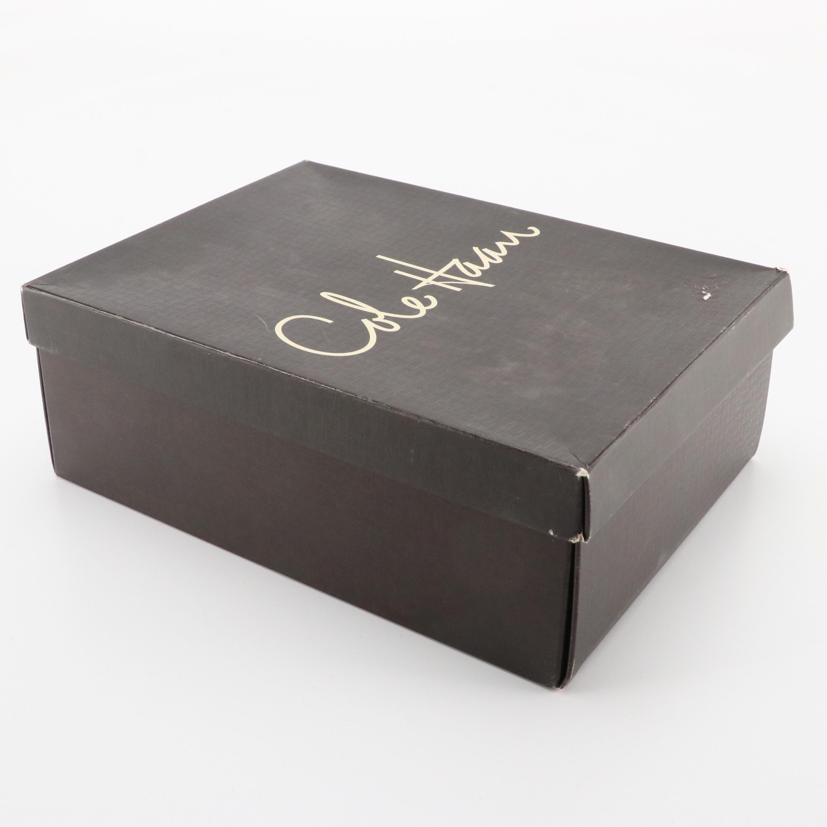 Cole Haan Salma Cork Wedged Mules in Yellow Leather with Box