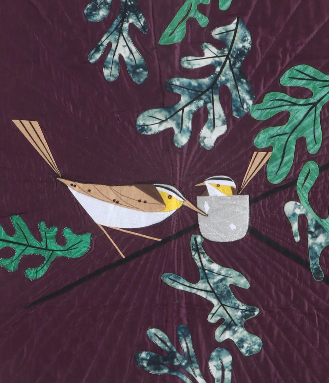 Cacilda Meier Handmade Artisan Hanging Quilt "Hi, Mom!," 2018