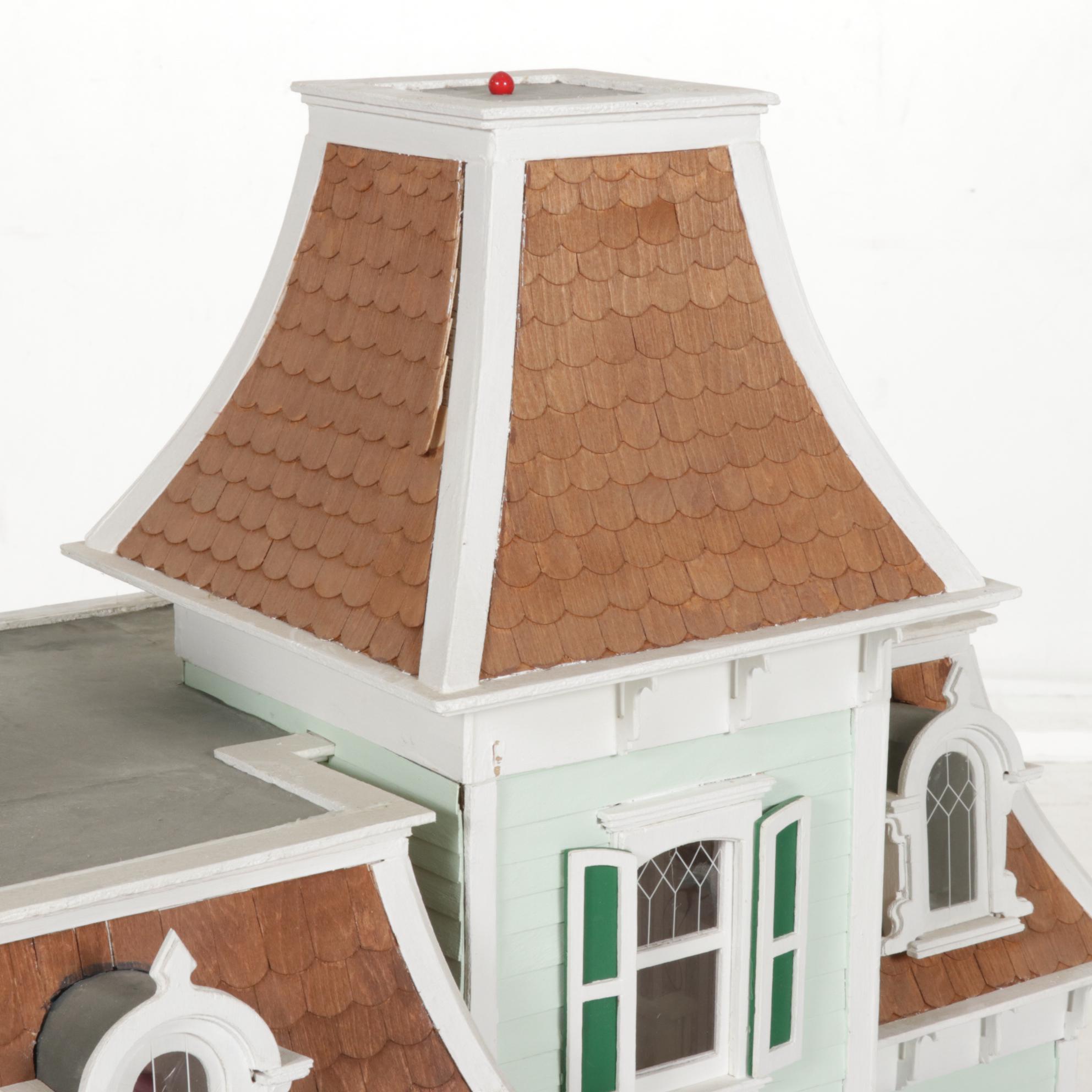 Greenleaf Lighted Victorian Style "Beacon Hill" Doll House with Furnished Rooms