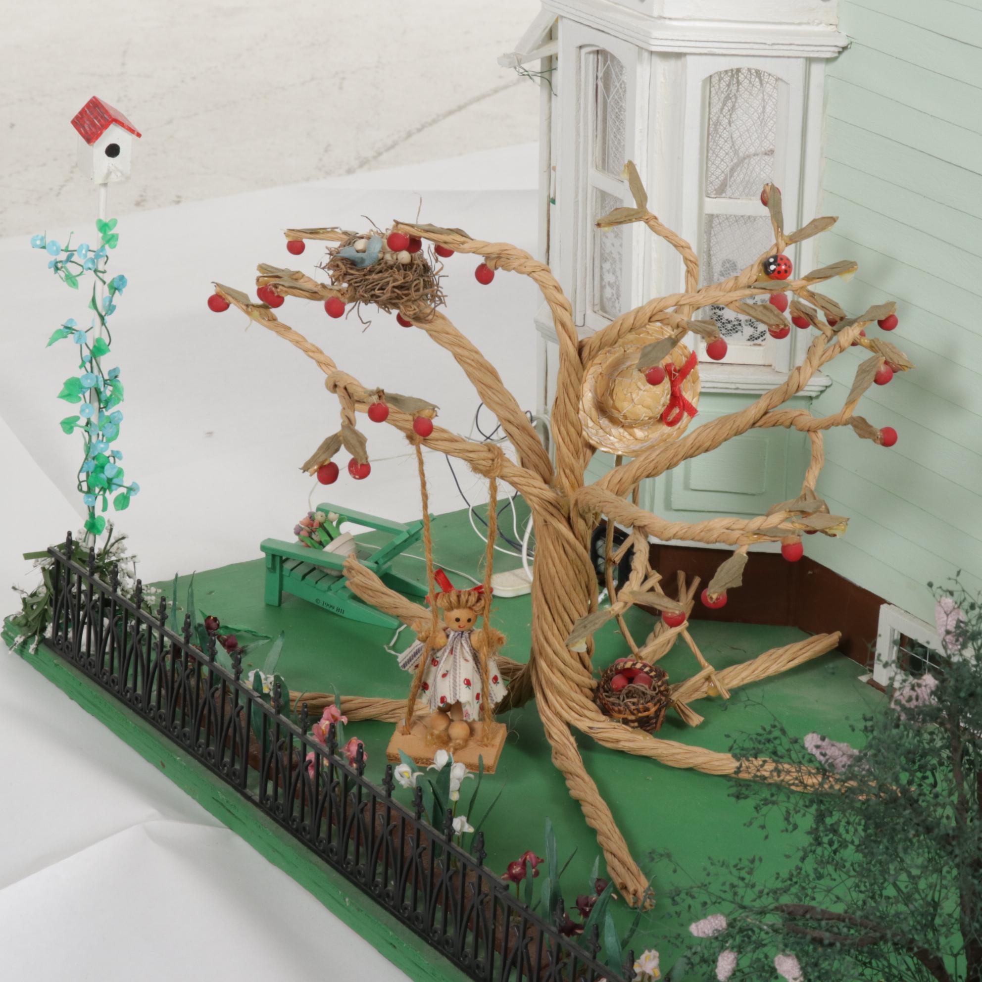 Greenleaf Lighted Victorian Style "Beacon Hill" Doll House with Furnished Rooms