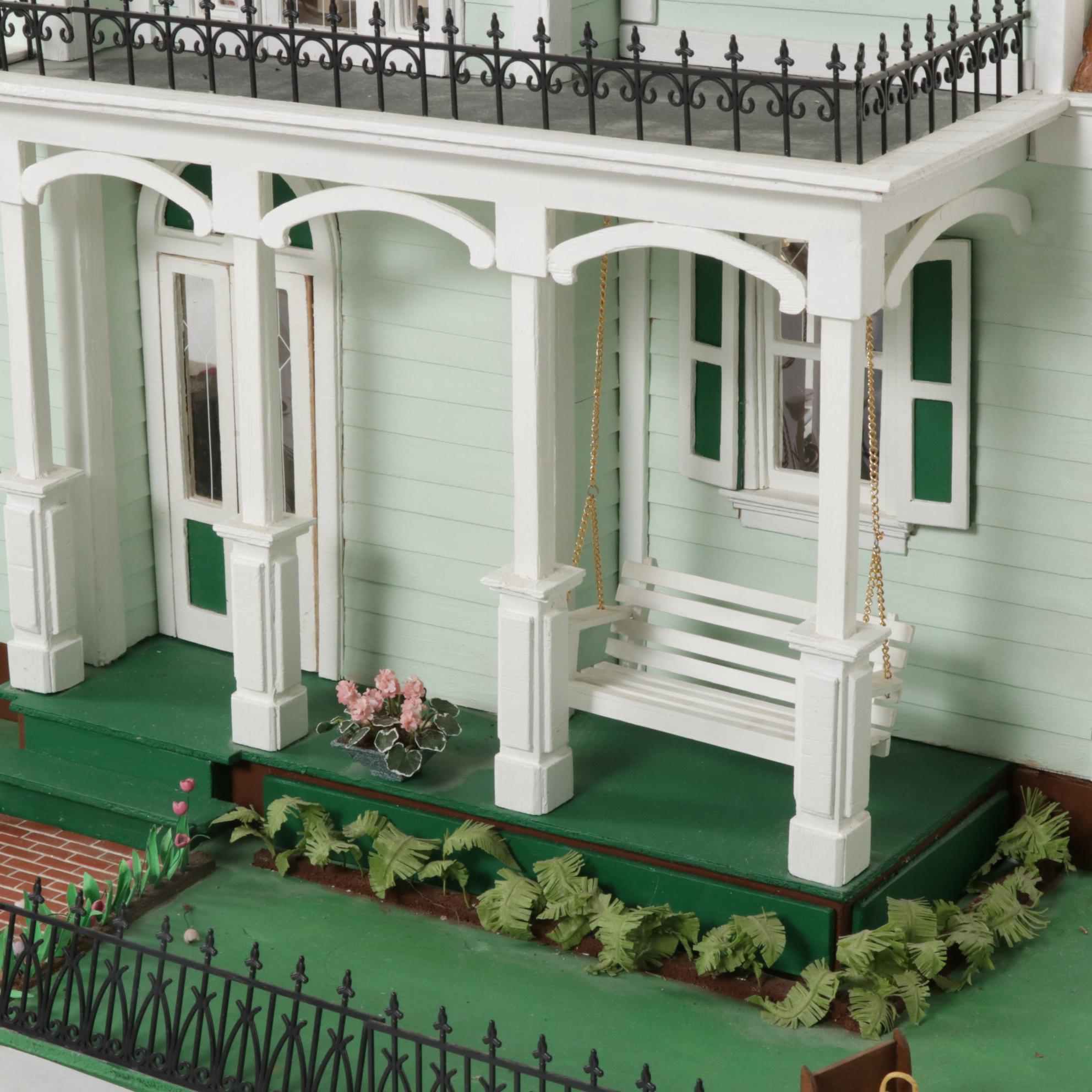 Greenleaf Lighted Victorian Style "Beacon Hill" Doll House with Furnished Rooms