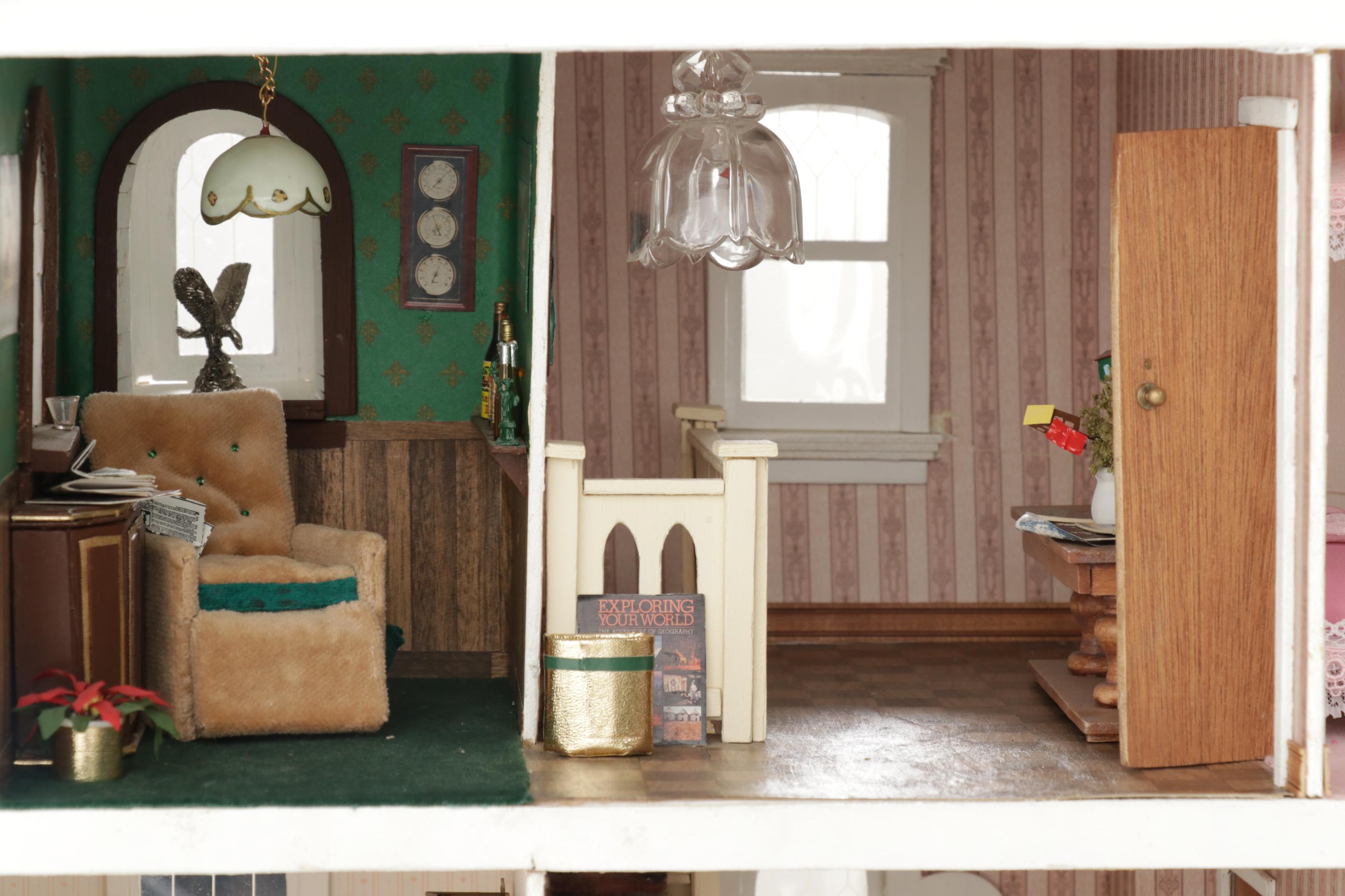 Greenleaf Lighted Victorian Style "Beacon Hill" Doll House with Furnished Rooms