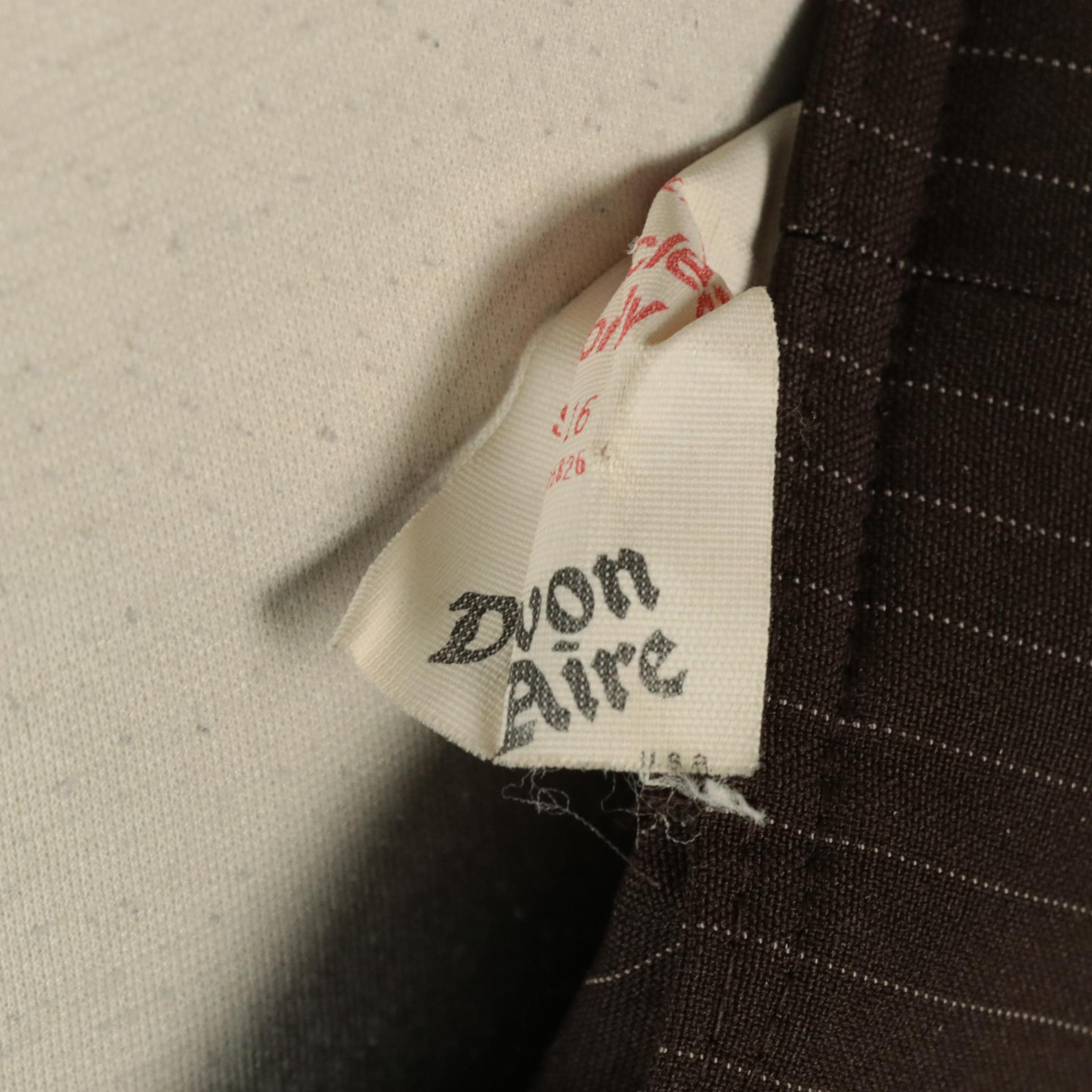 Devon Aire Brown Pinstripe Polyester Three Piece Equestrian Riding Suit