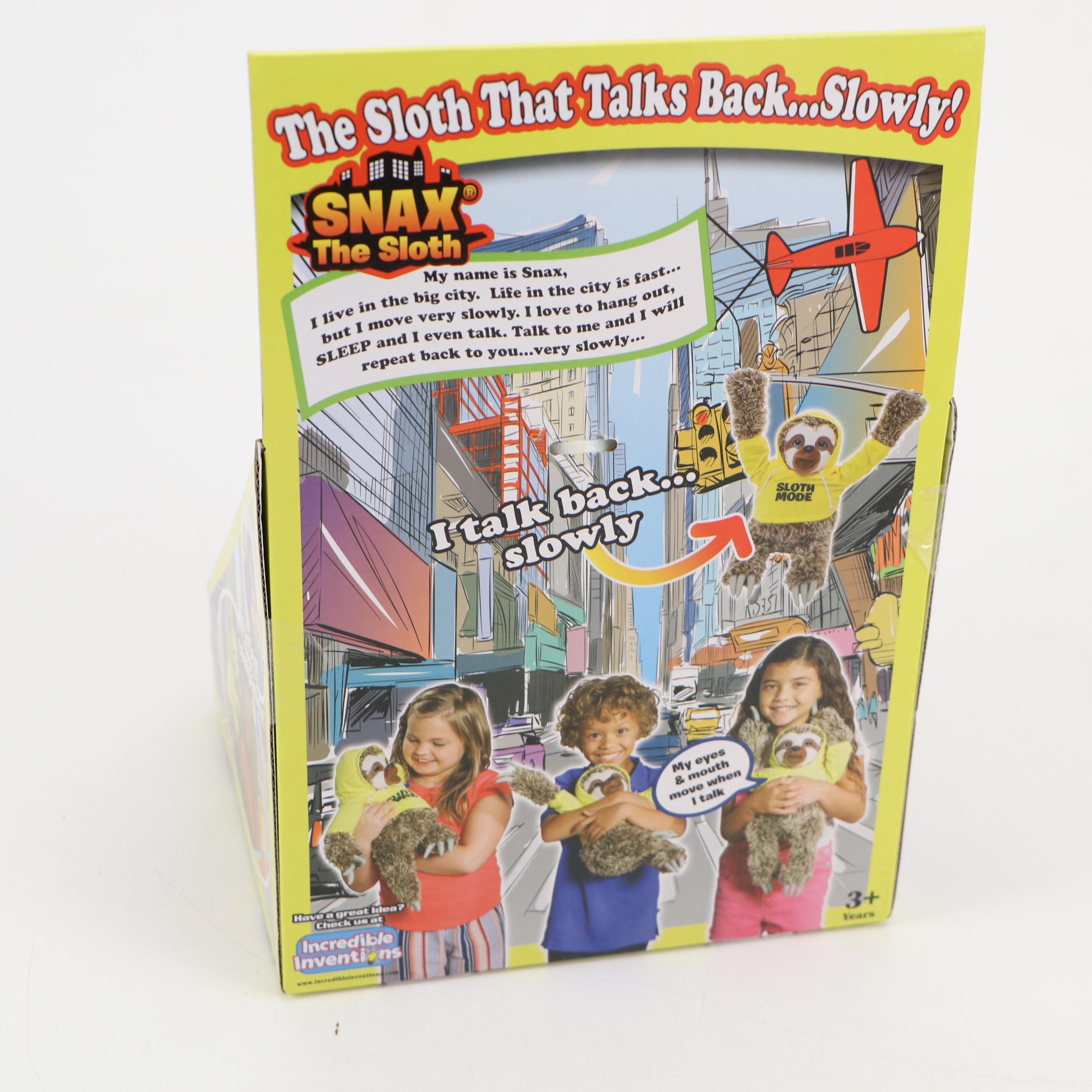 Intersell Ventures "Snax the Sloth" and Gund Stuffed Animals