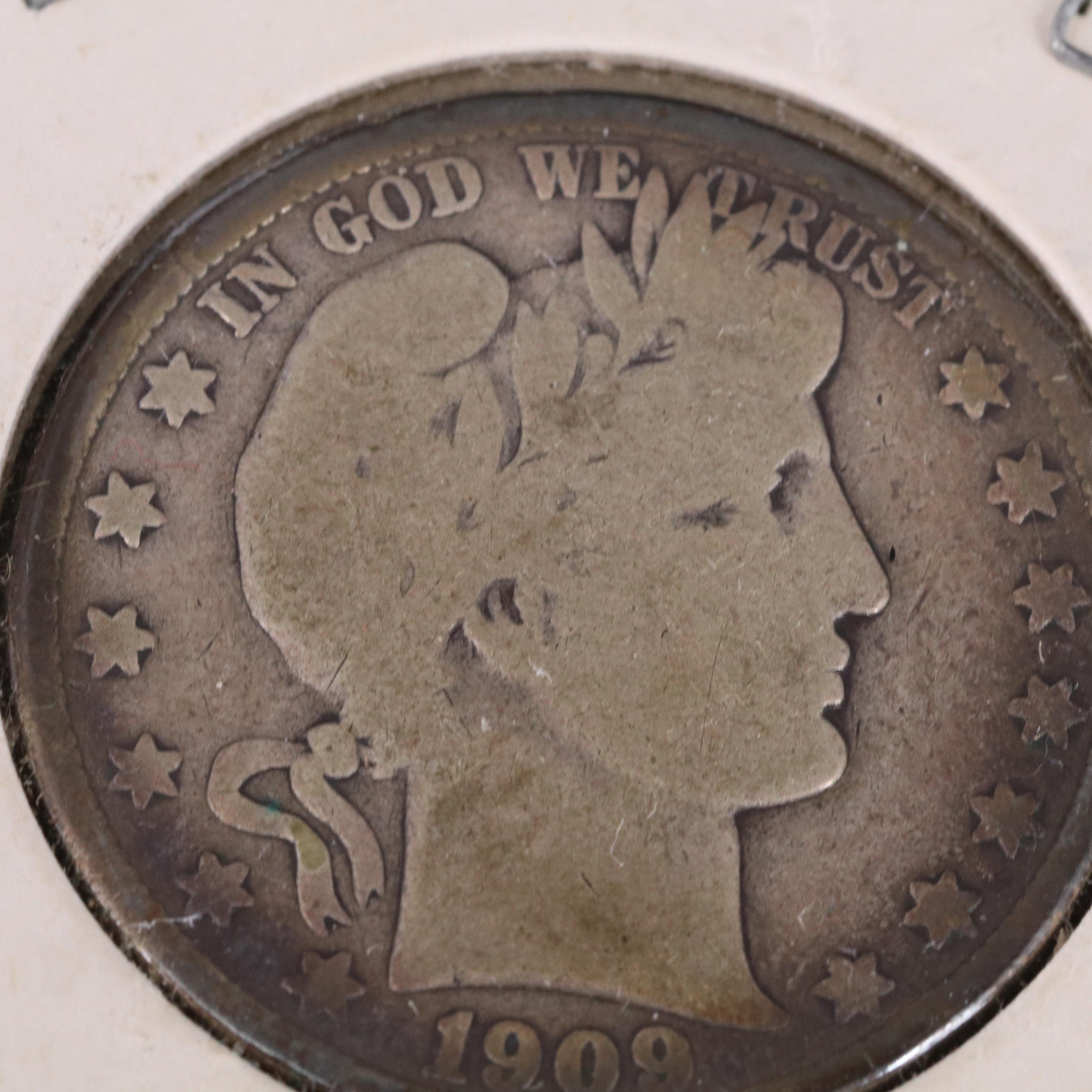 Group of American Silver Coins Including Walking Liberty Half Dollars