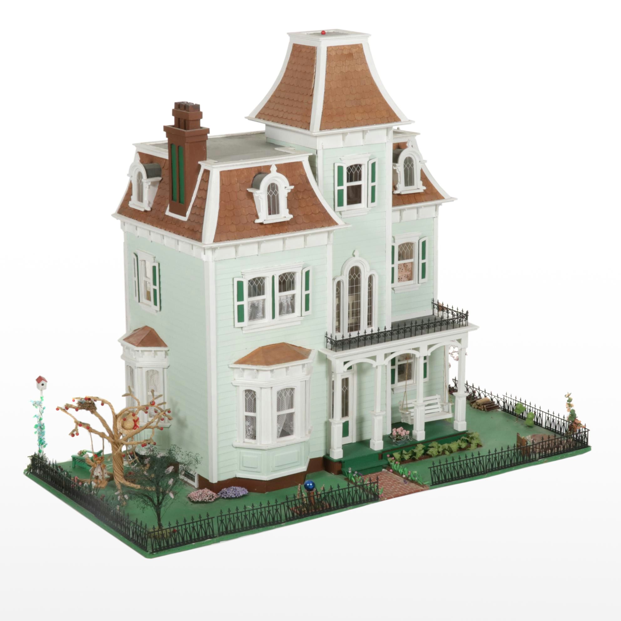 Greenleaf Lighted Victorian Style "Beacon Hill" Doll House with Furnished Rooms