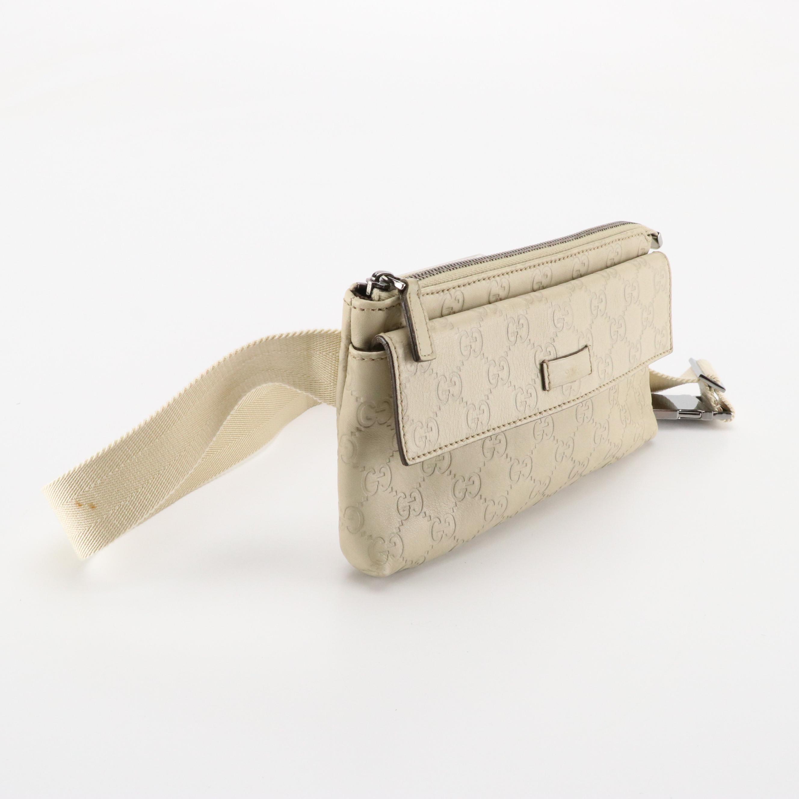 Gucci Guccissima Leather Front-Flap Belt Bag