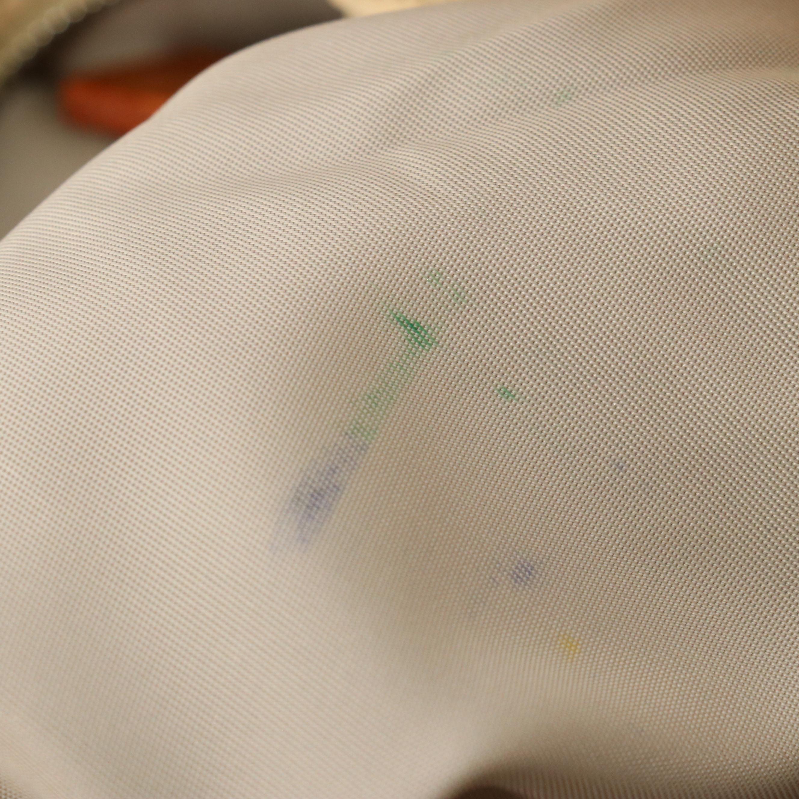 Gucci Beige Nylon Canvas Tote Bag with Brown Leather Trim and Web Stripe Accents