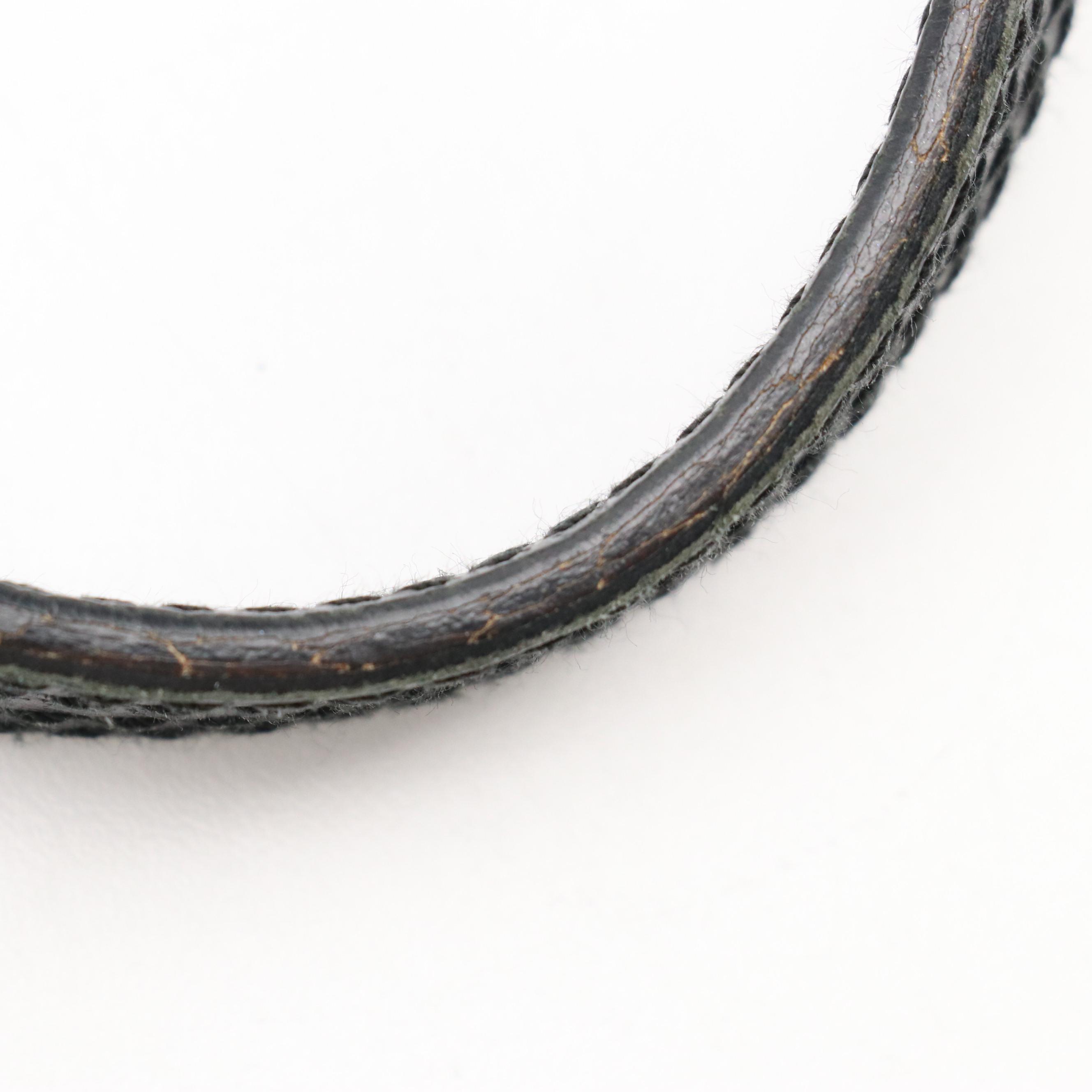 Gucci Leather-Trimmed Black GG Canvas Tote Bag