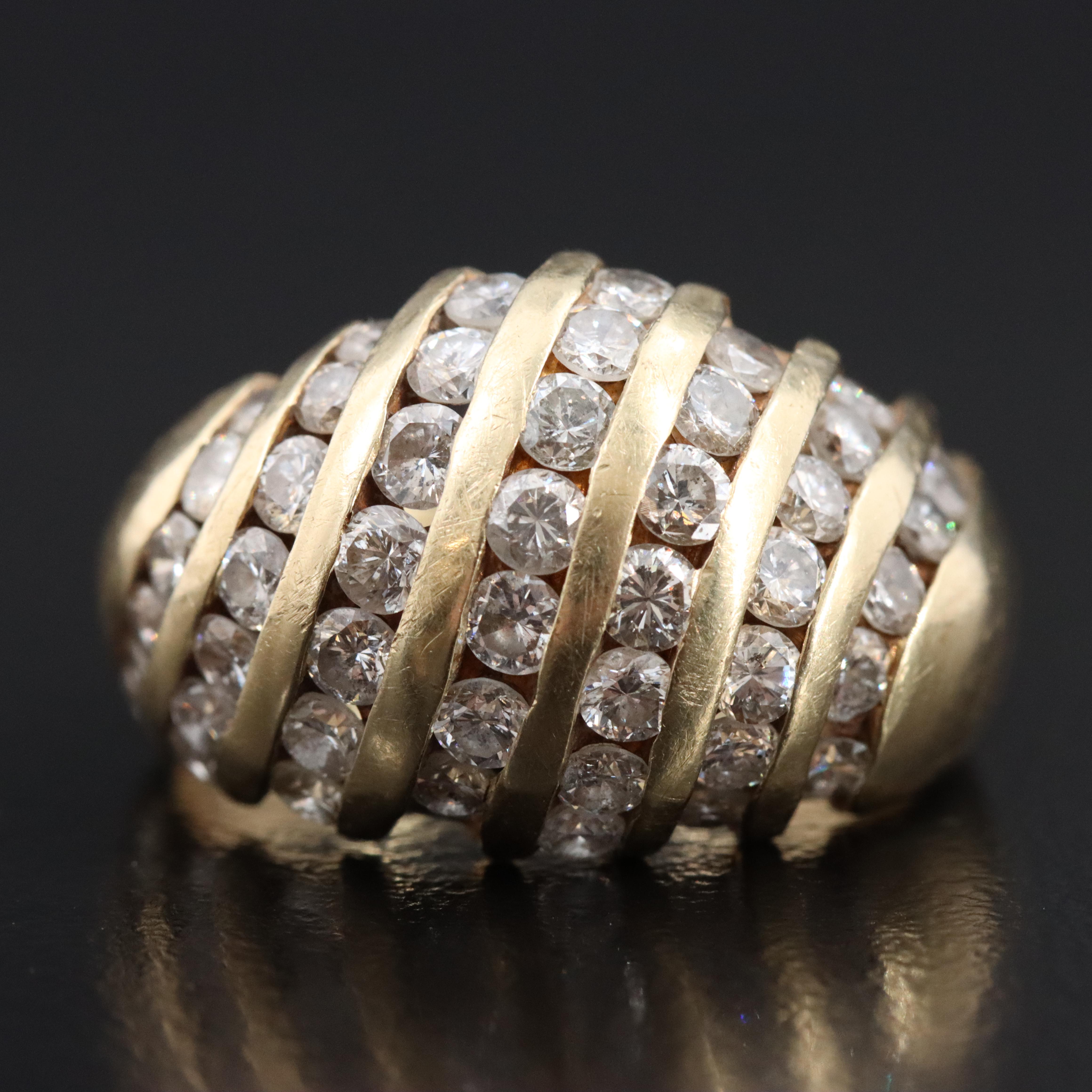 14K 2.00 CTW Diamond Dome Ring