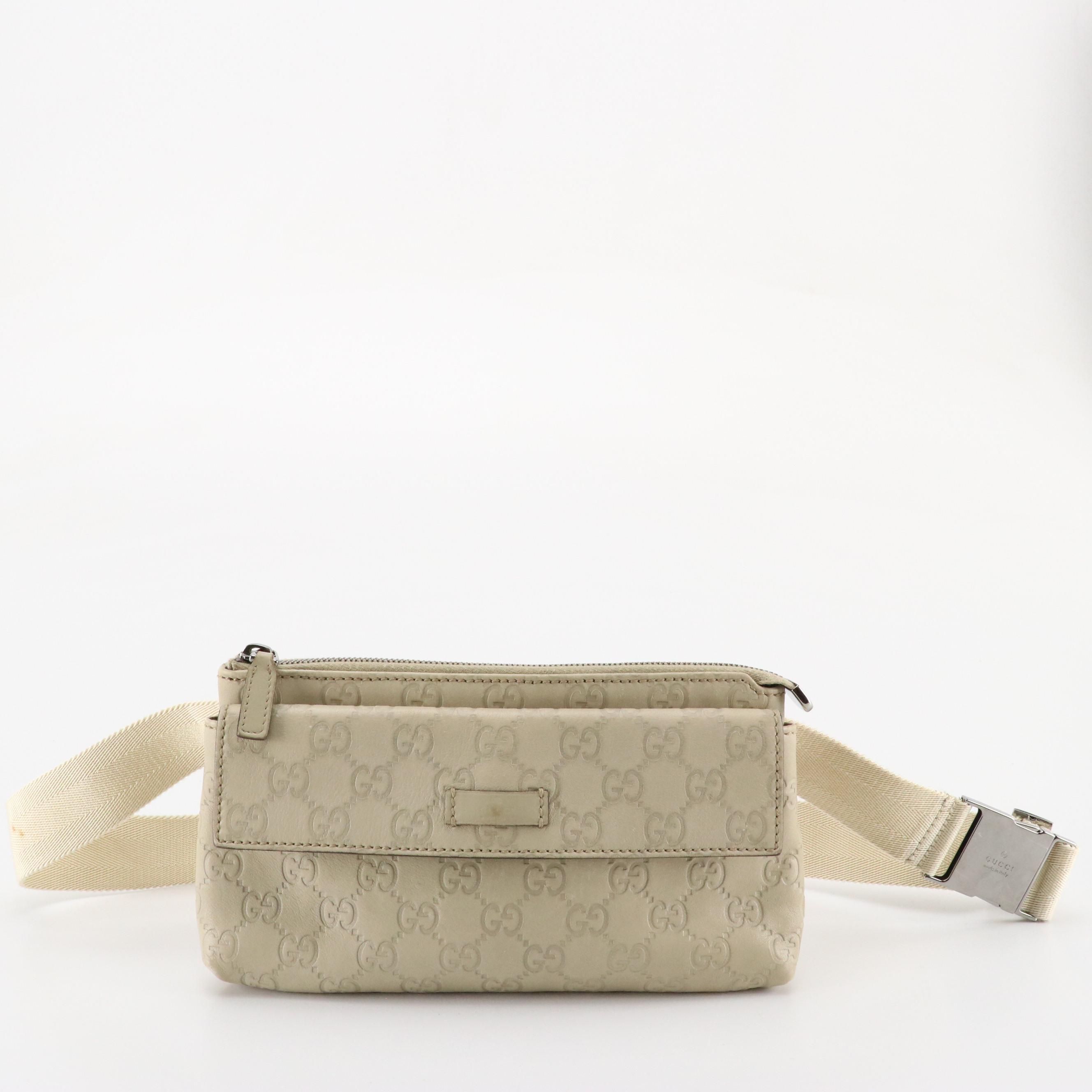 Gucci Guccissima Leather Front-Flap Belt Bag