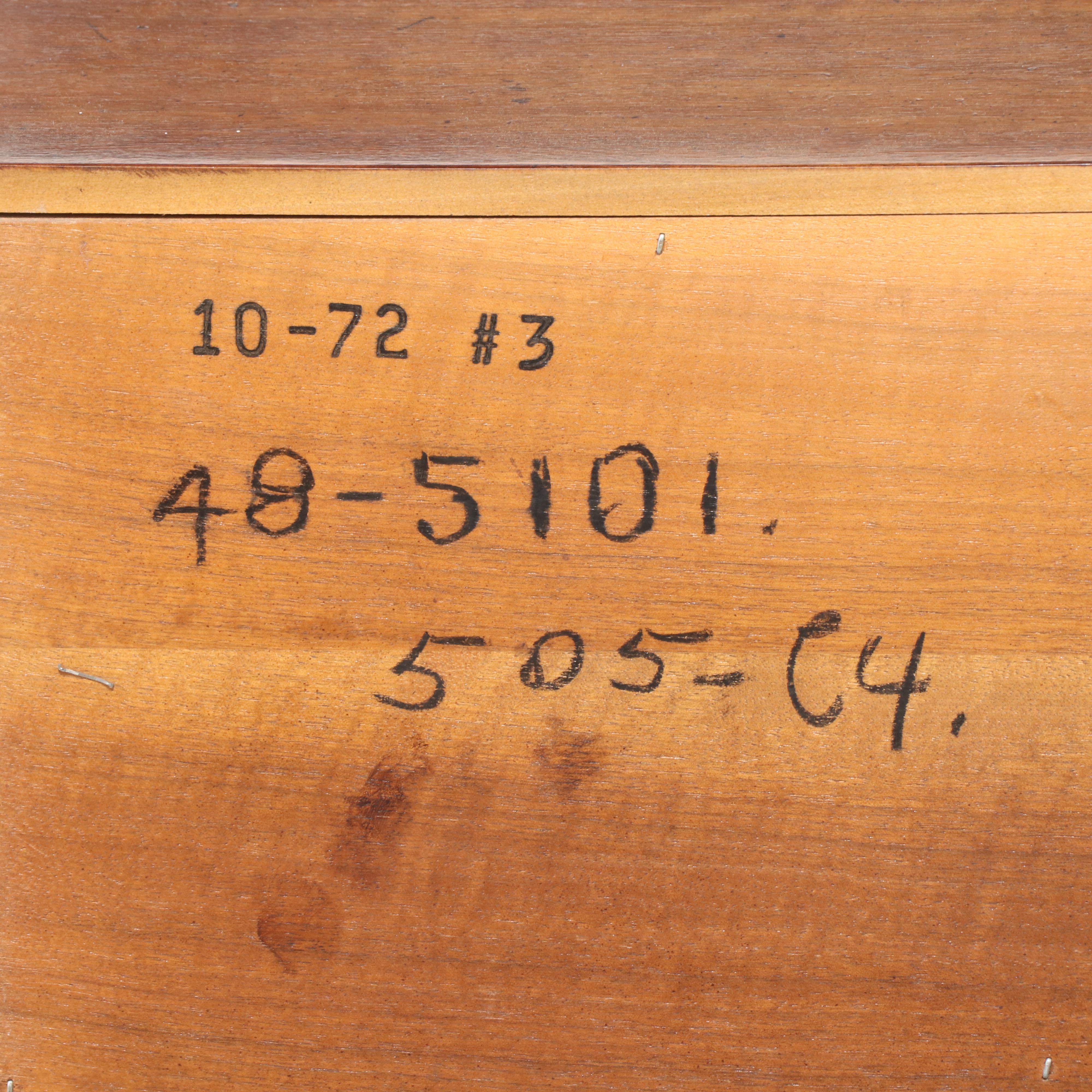 Henredon Campaign Style Brass-Mounted Walnut Side Cabinet