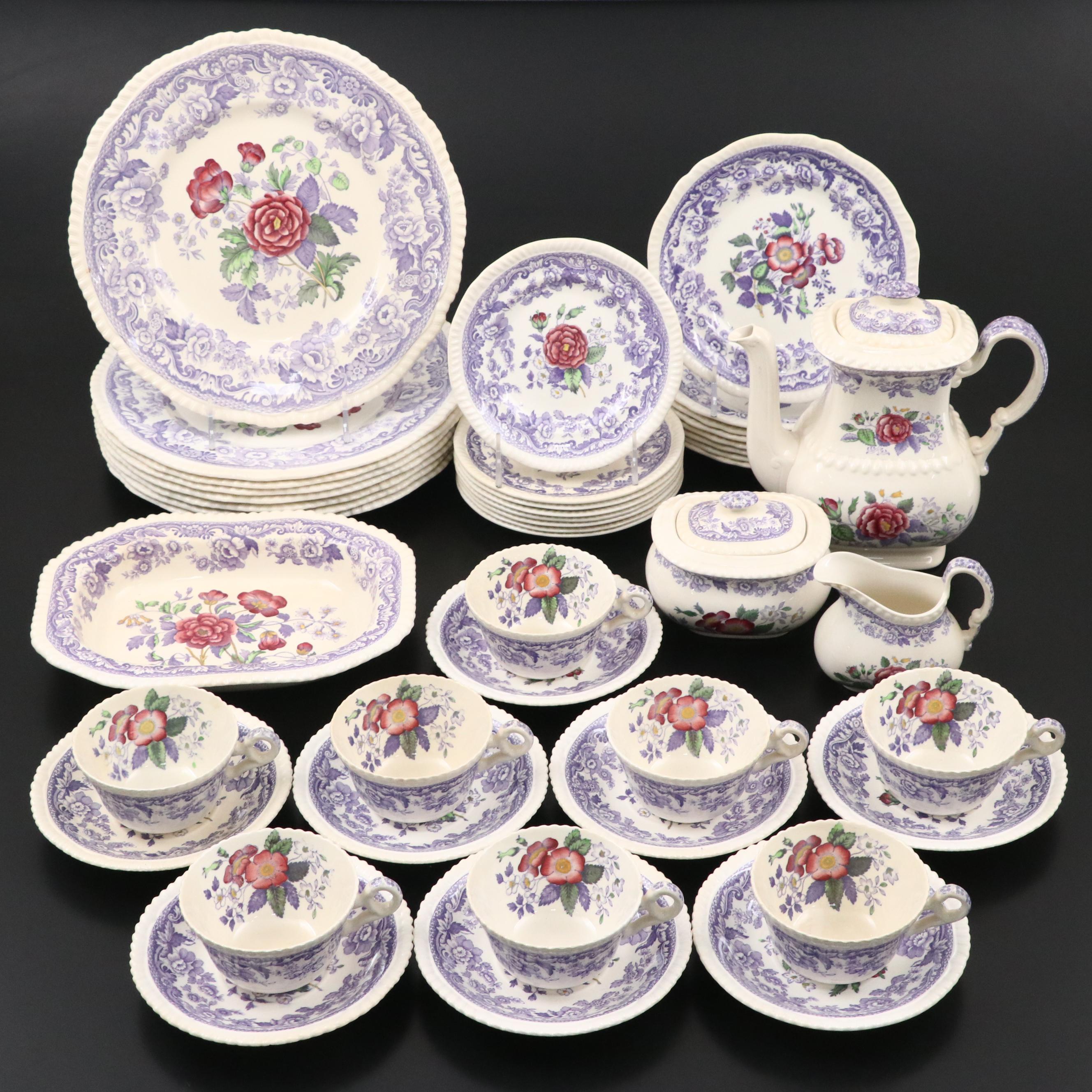 Spode "Mayflower" Ceramic Tea Service and Dinnerware