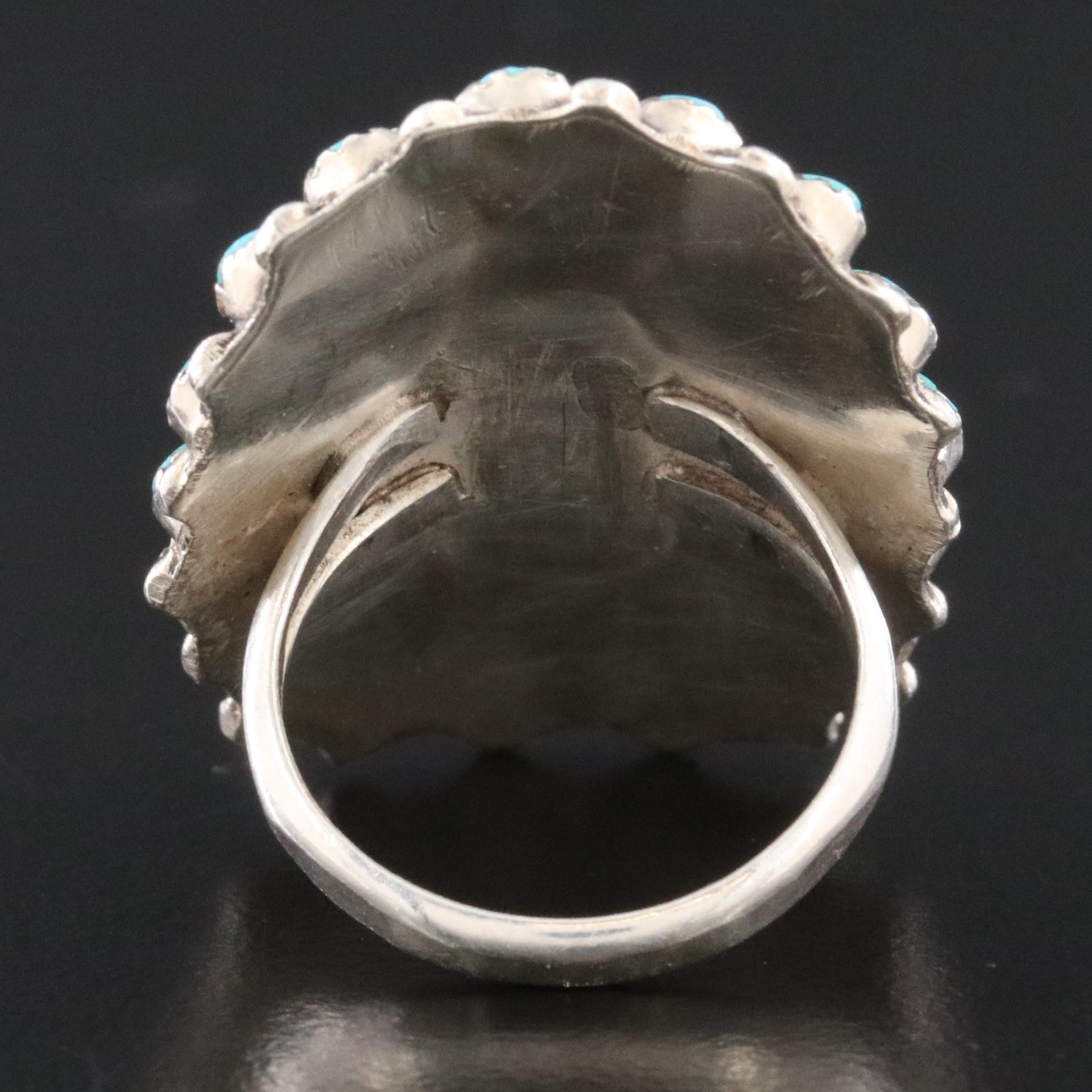 Southwestern Sterling Turquoise Ring