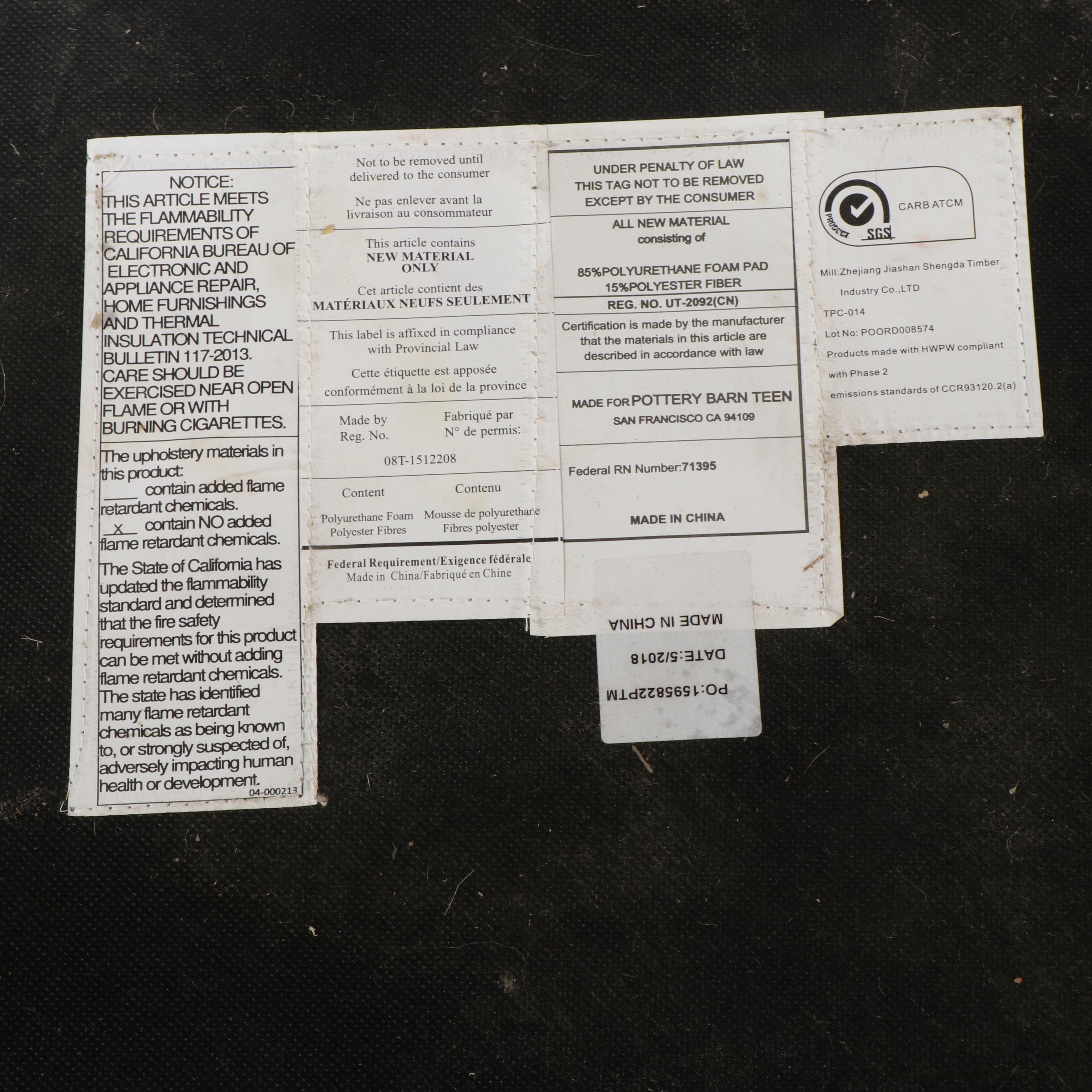 Pair of Pottery Barn Teen "Groovy" Swivel Lounge Chair in Charcoal Tweed