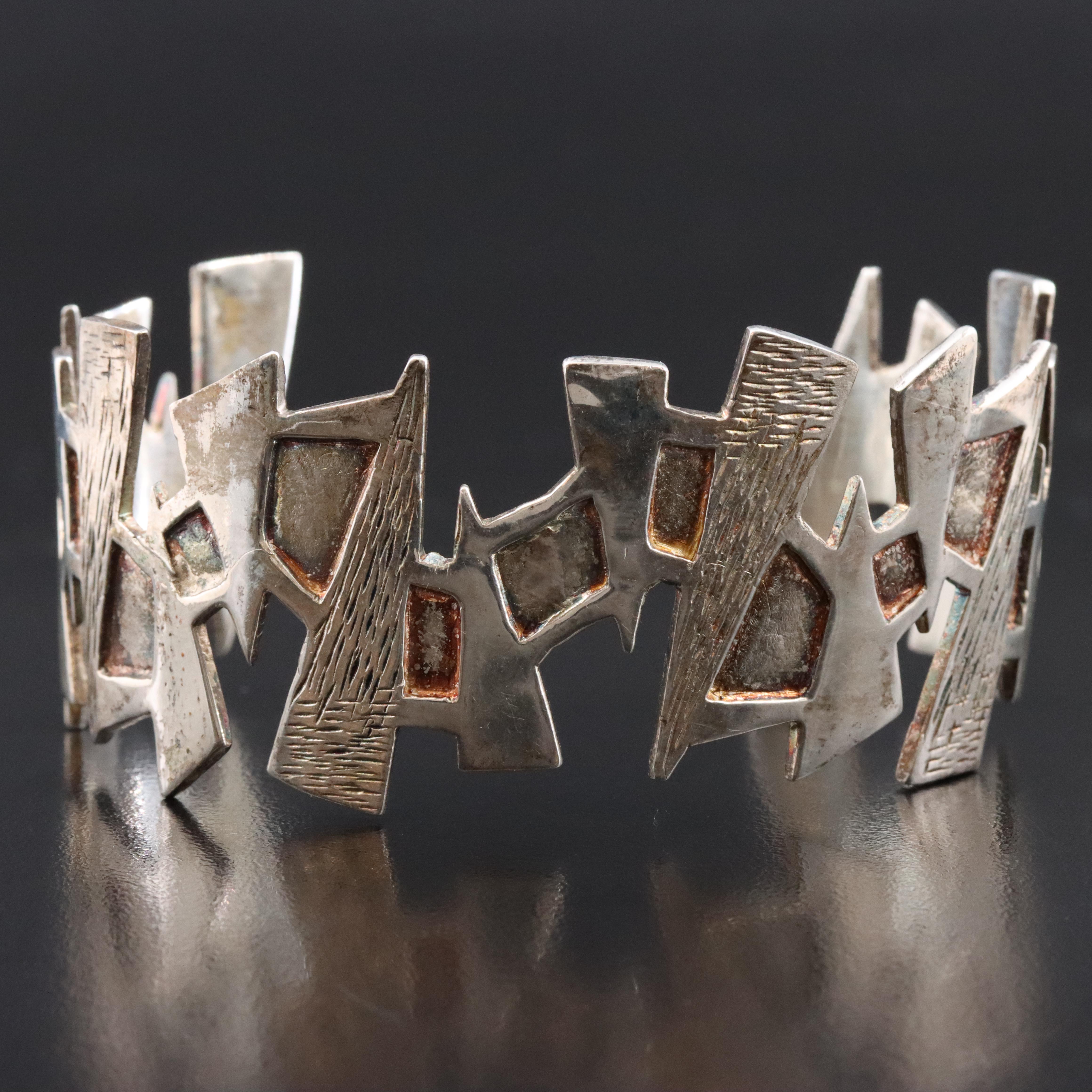 Brutalist Sterling Cuff