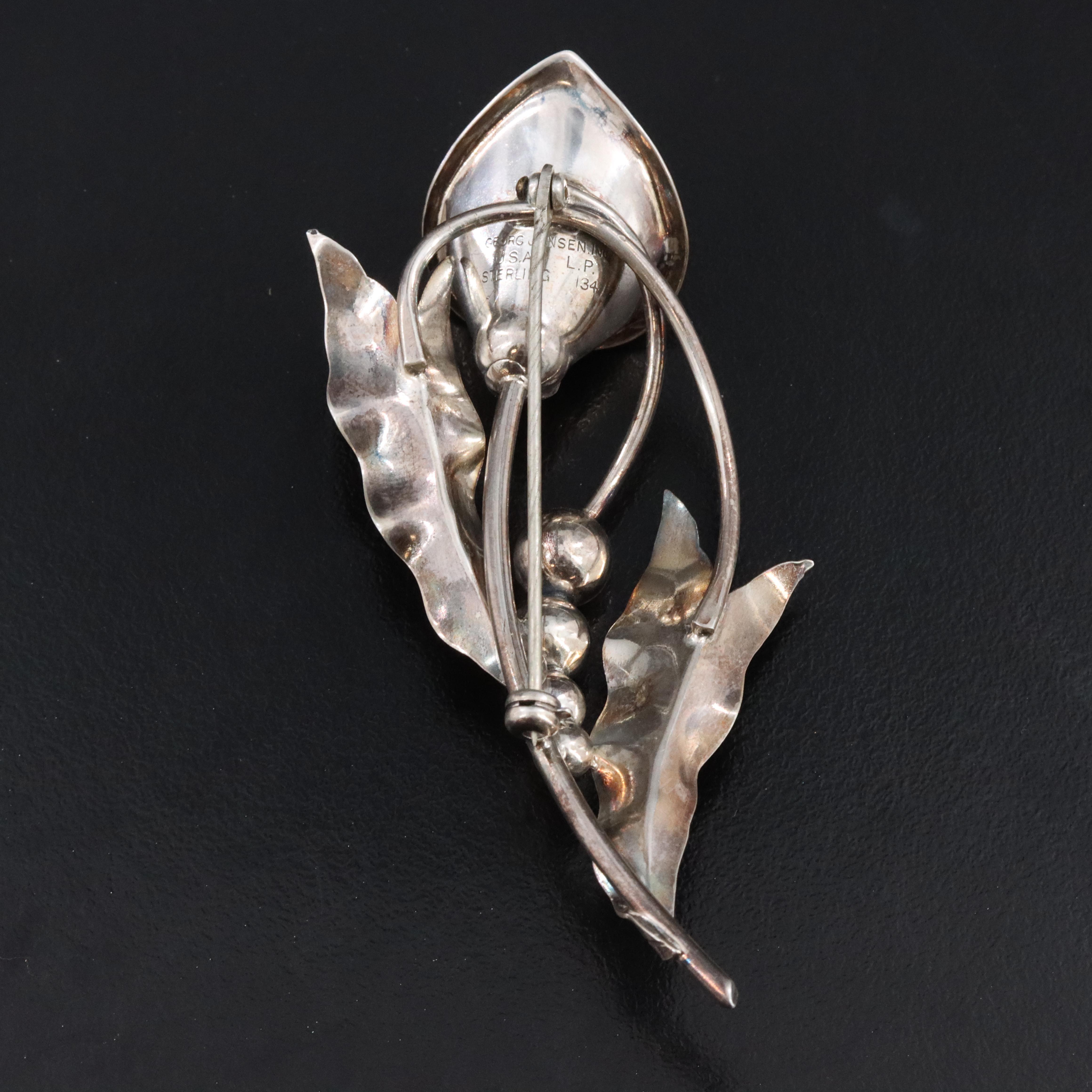 Georg Jensen USA Sterling Calla Lily Brooch