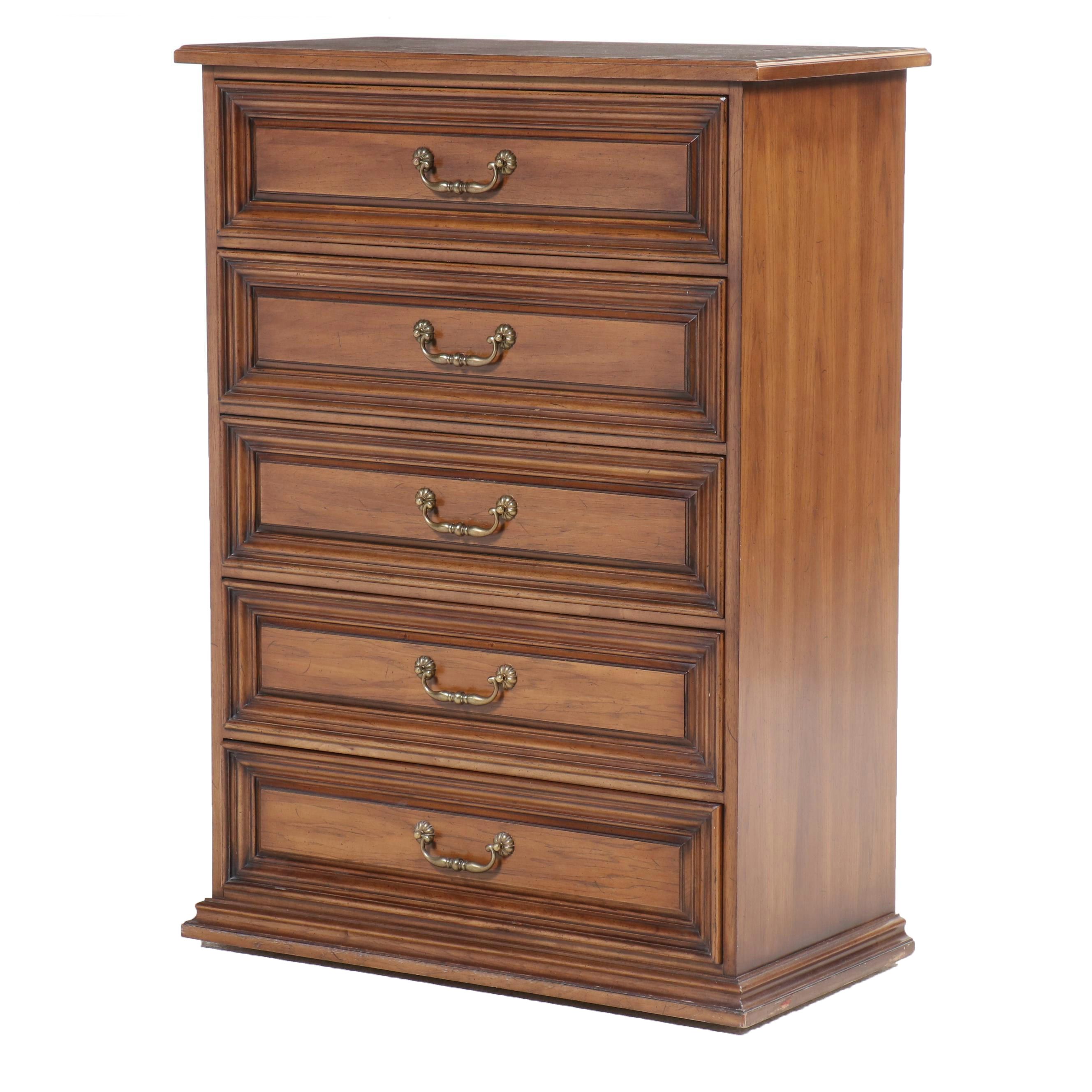 Henredon French Provincial Style Oak Five-Drawer Chest