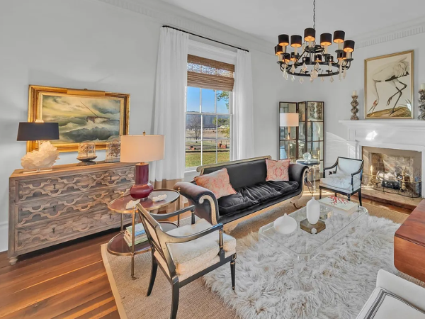 Quartz Crystal Lamp with Tanner Kenzie Black Silk Drum Shade