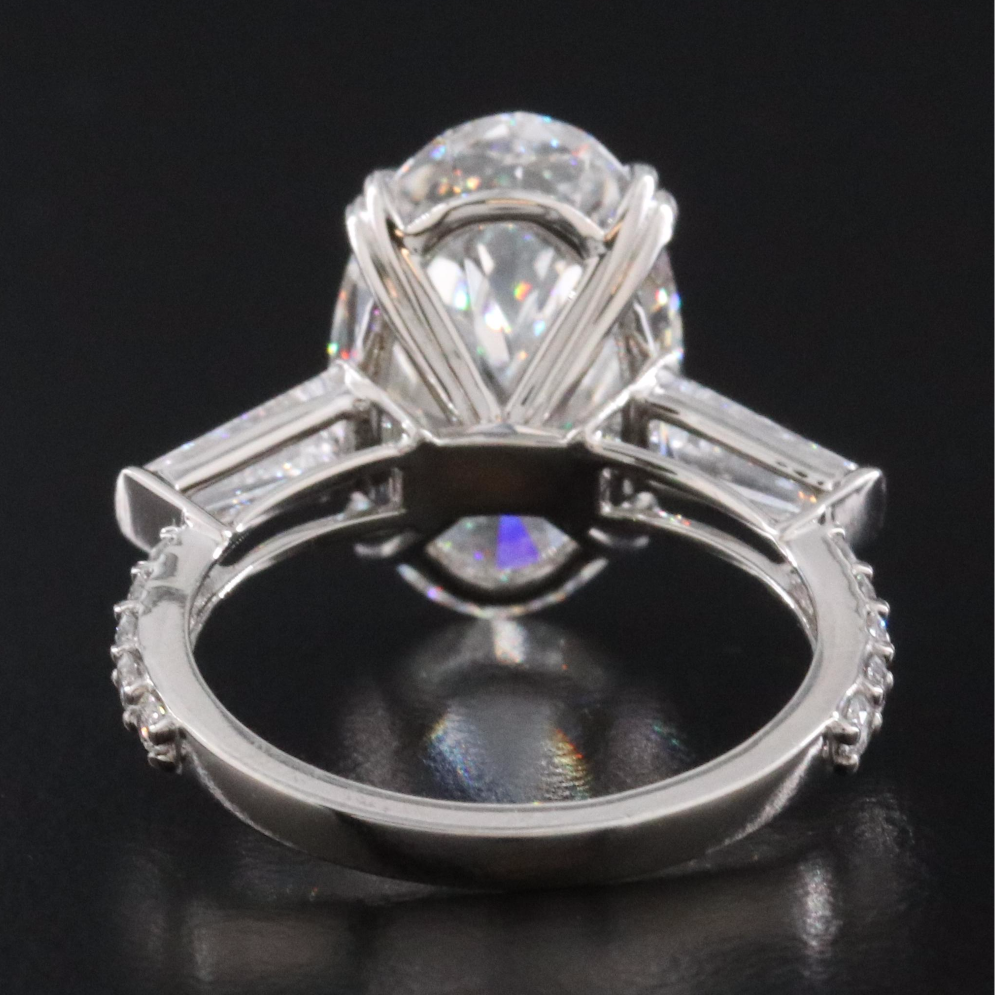 Platinum 7.19 CTW Lab Grown Diamond Ring with IGI Report
