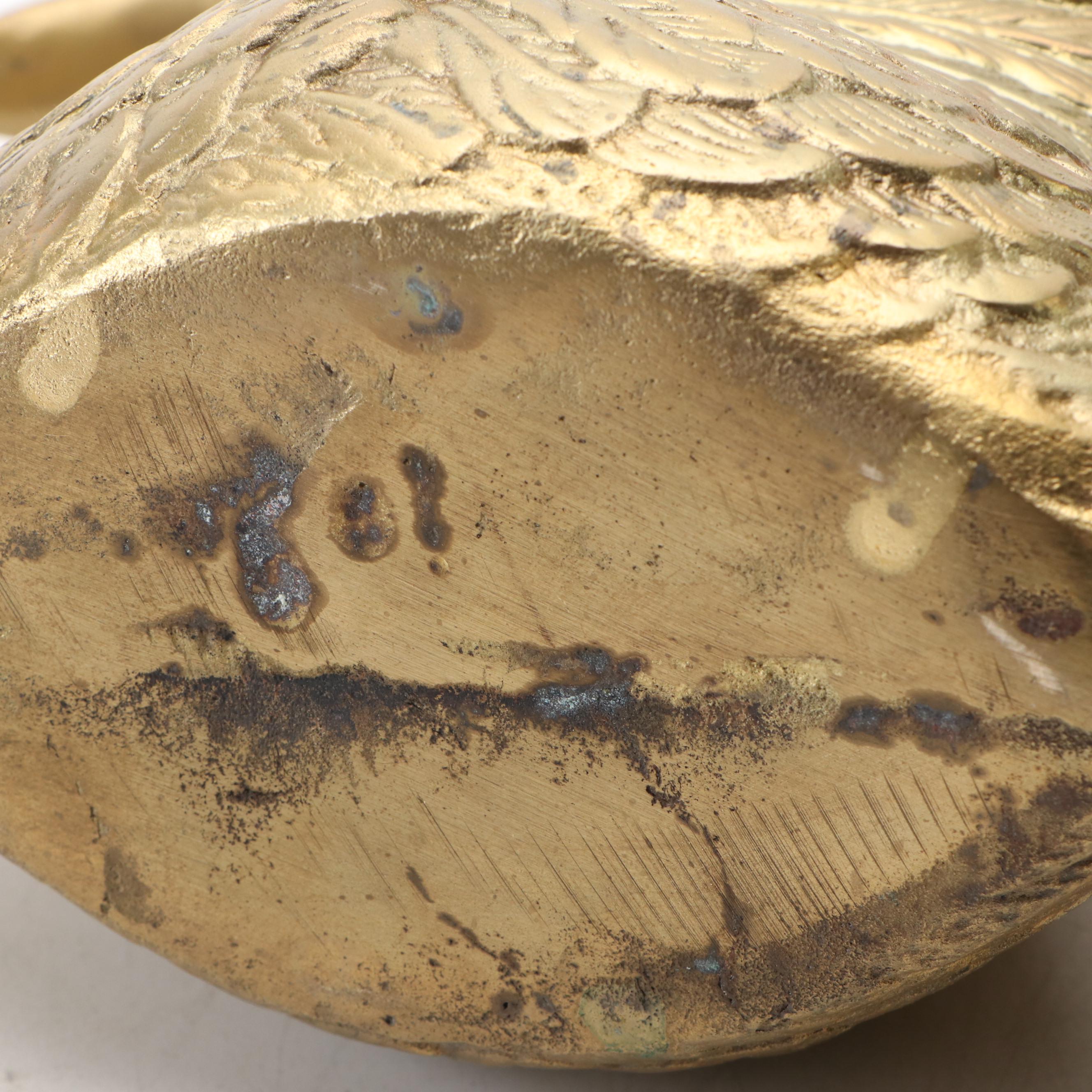Brass Swan Planters, Mid to Late 20th Century