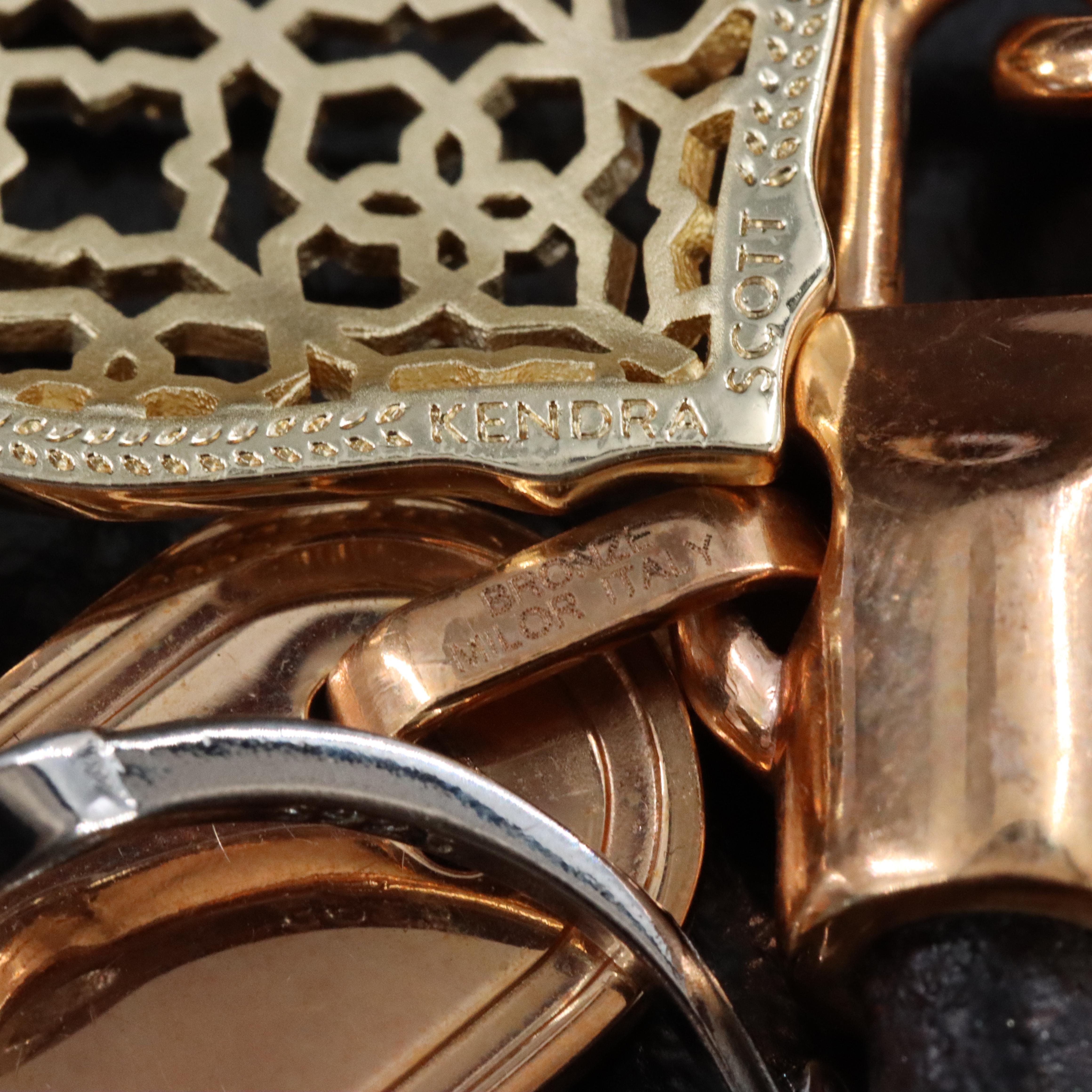 Kendra Scott Featured in Costume Lot with Sterling CZ, Glass and Rhinestone