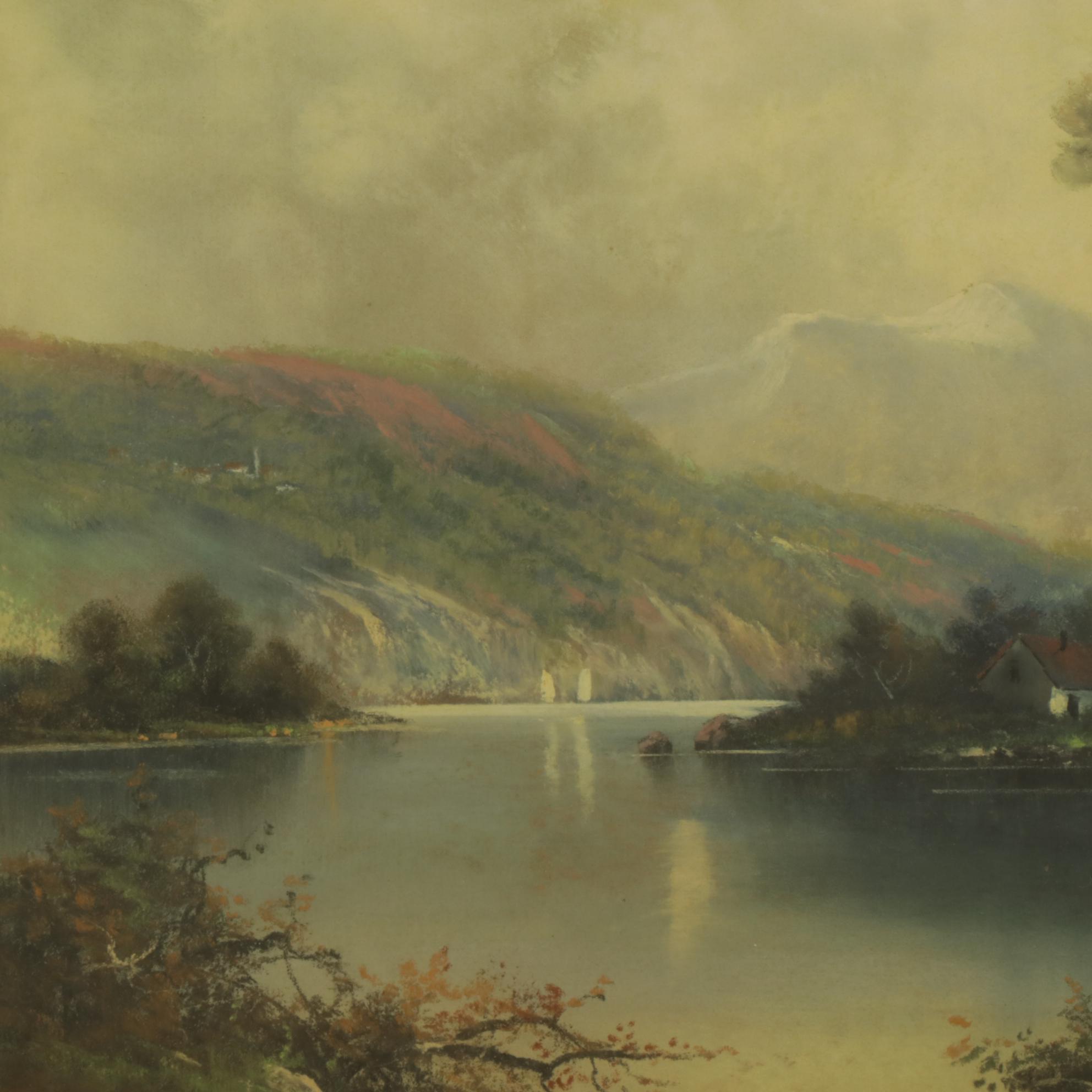 Pastel Riverside Landscape After William Henry Chandler