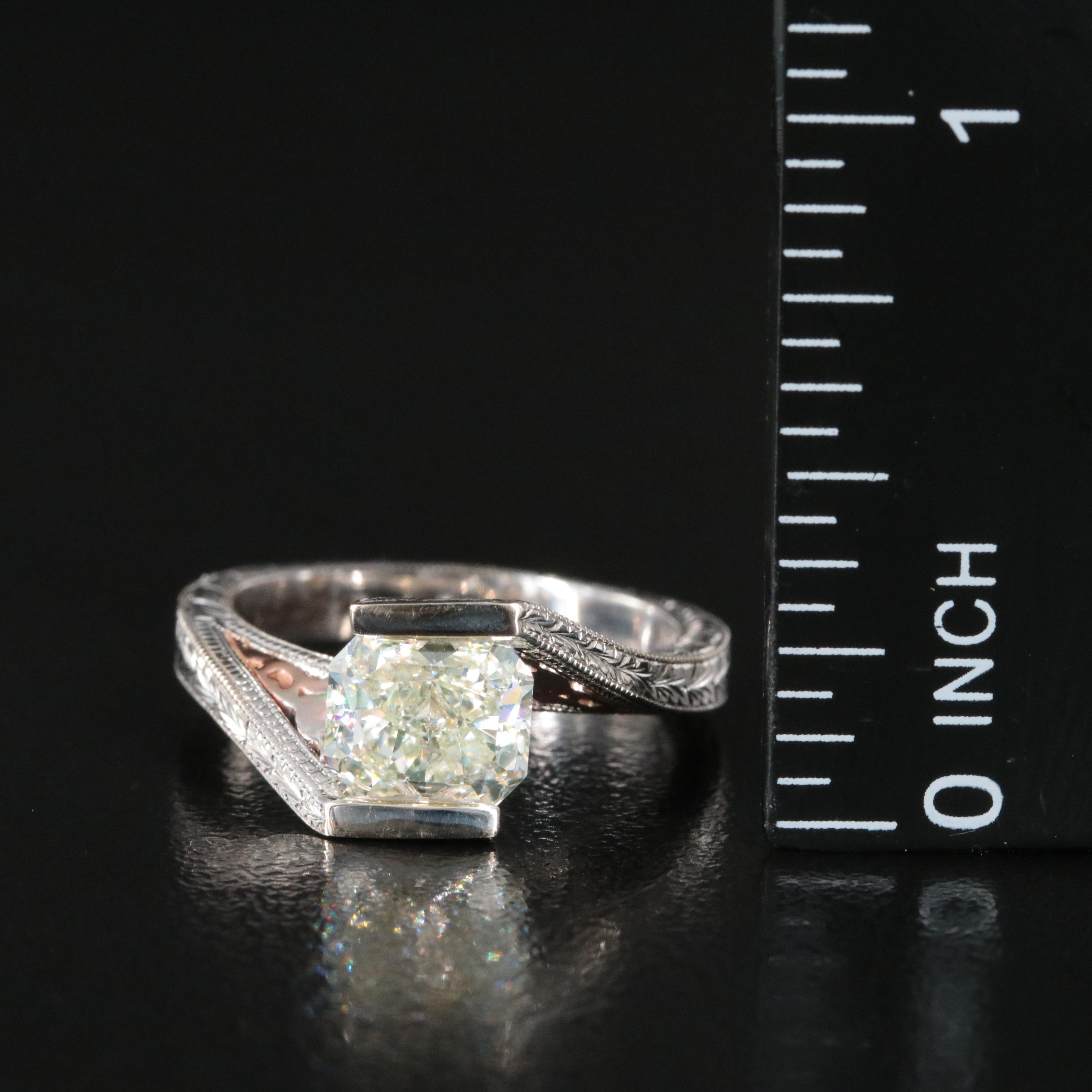 14K 1.65 CT Internally Flawless Colored Diamond Ring with GIA Report